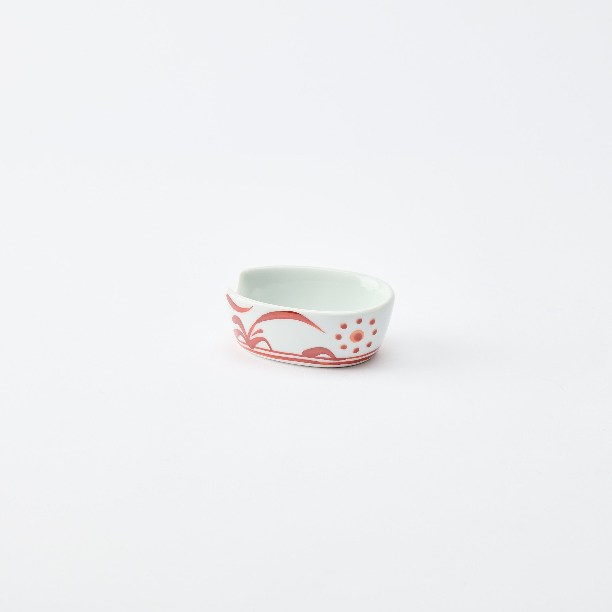 Traditional Patterned Ramen Spoon with Spoon Rest