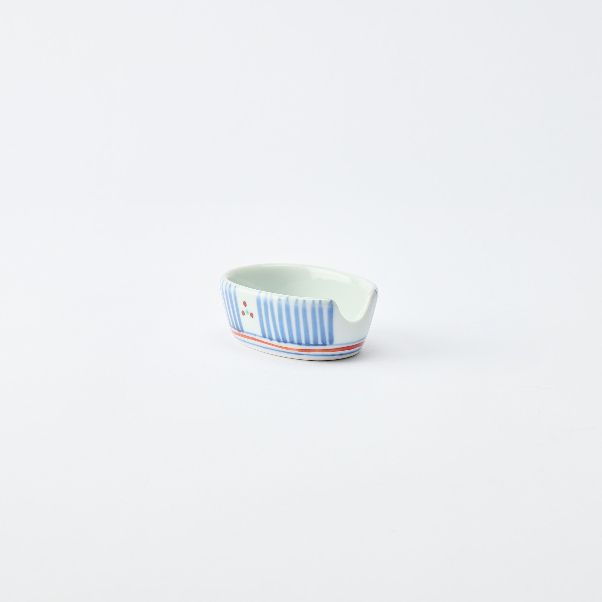 Traditional Patterned Ramen Spoon with Spoon Rest