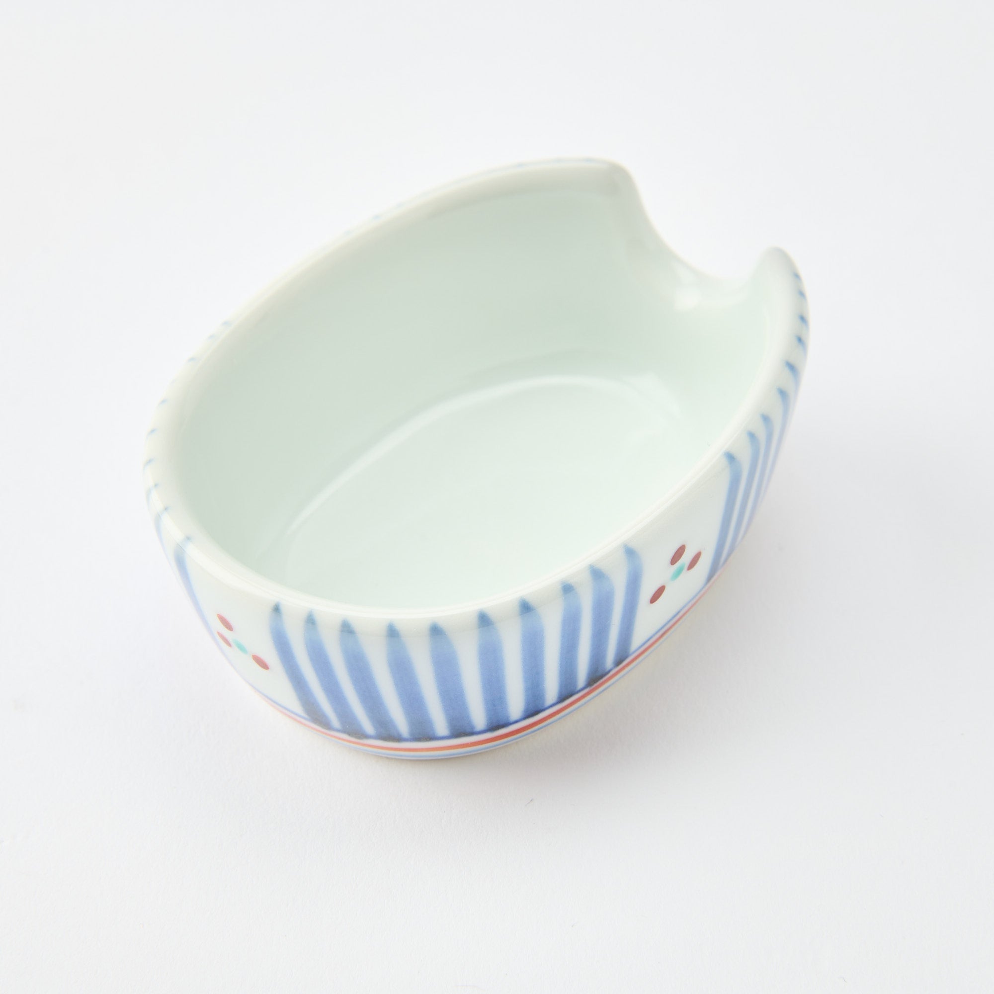 Traditional Patterned Ramen Spoon with Spoon Rest