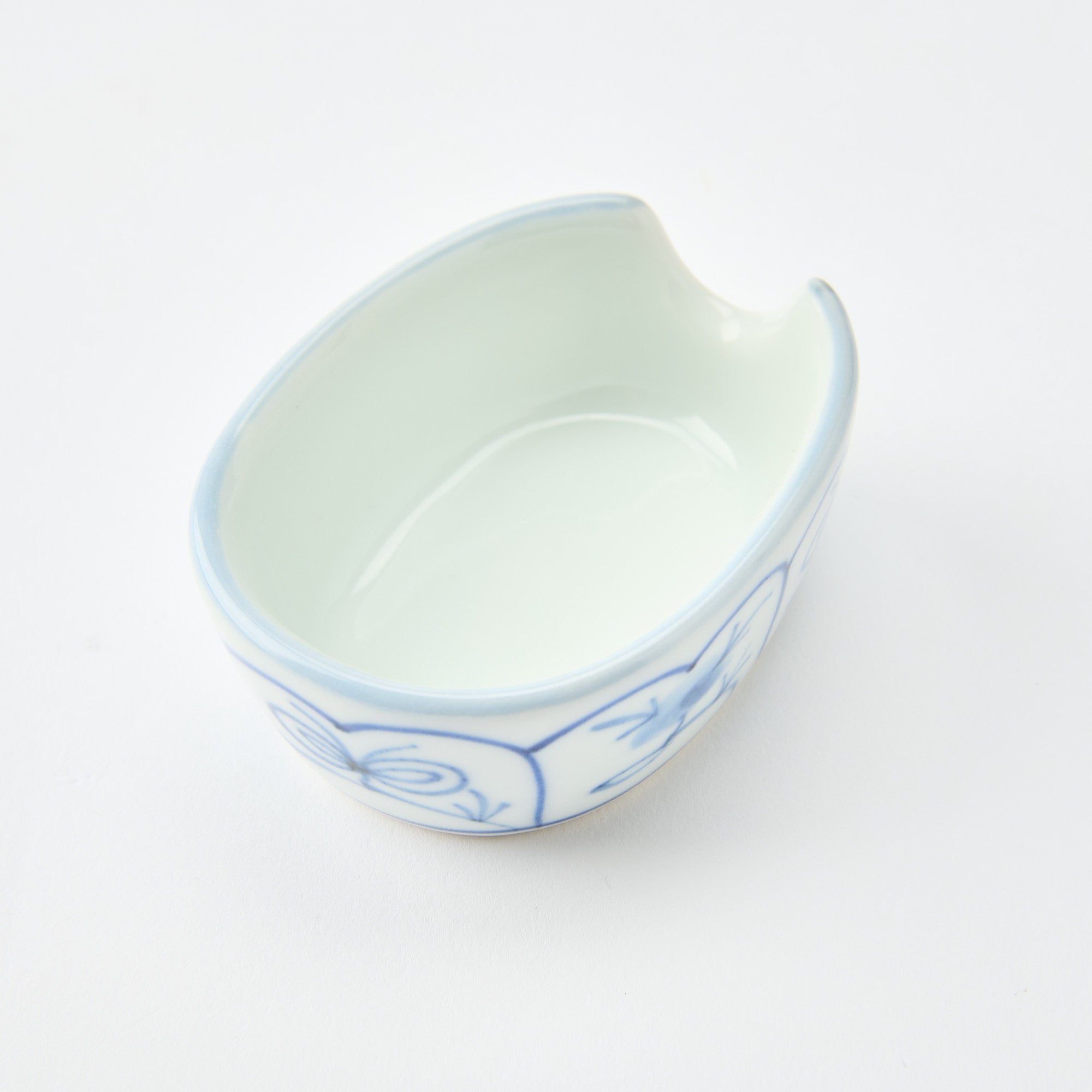Traditional Patterned Ramen Spoon with Spoon Rest