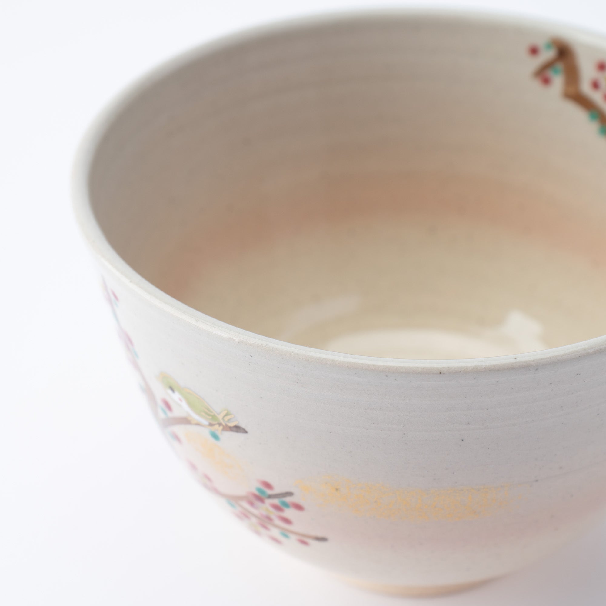 Plum Blossom and Nightingale Matcha Bowl
