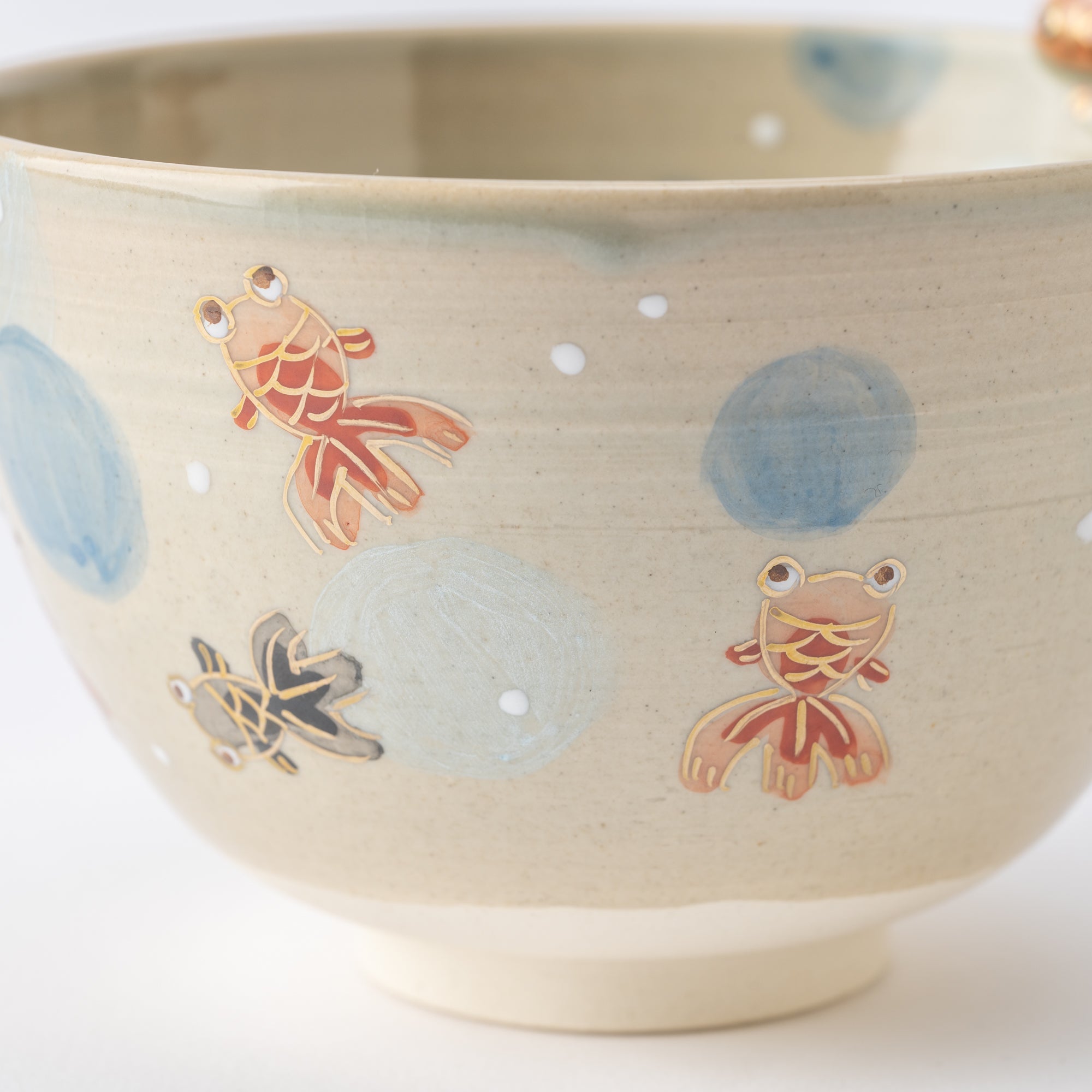 Bubbly Goldfish Matcha Bowl Chawan