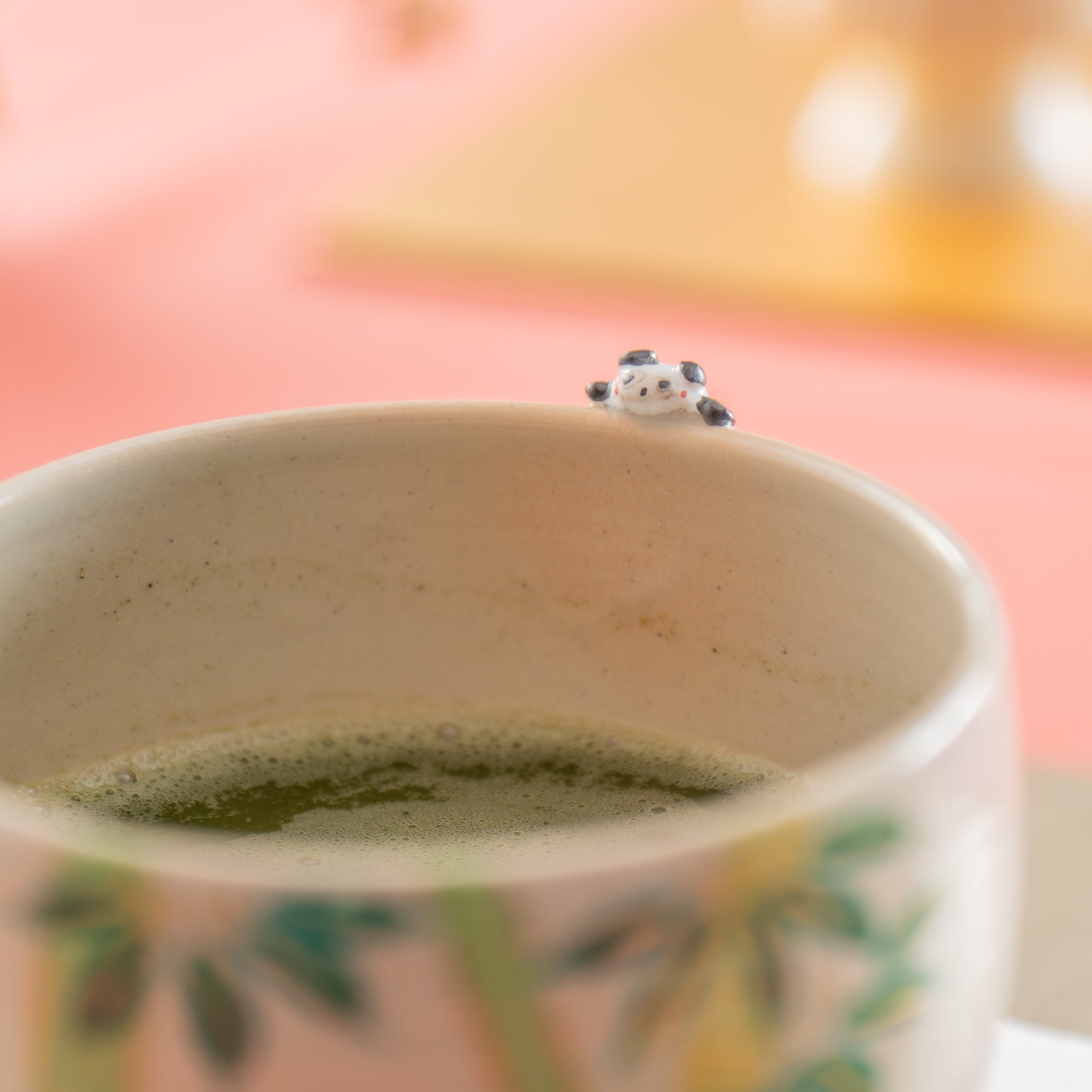 Bamboo and Peeking Panda Matcha Bowl Chawan