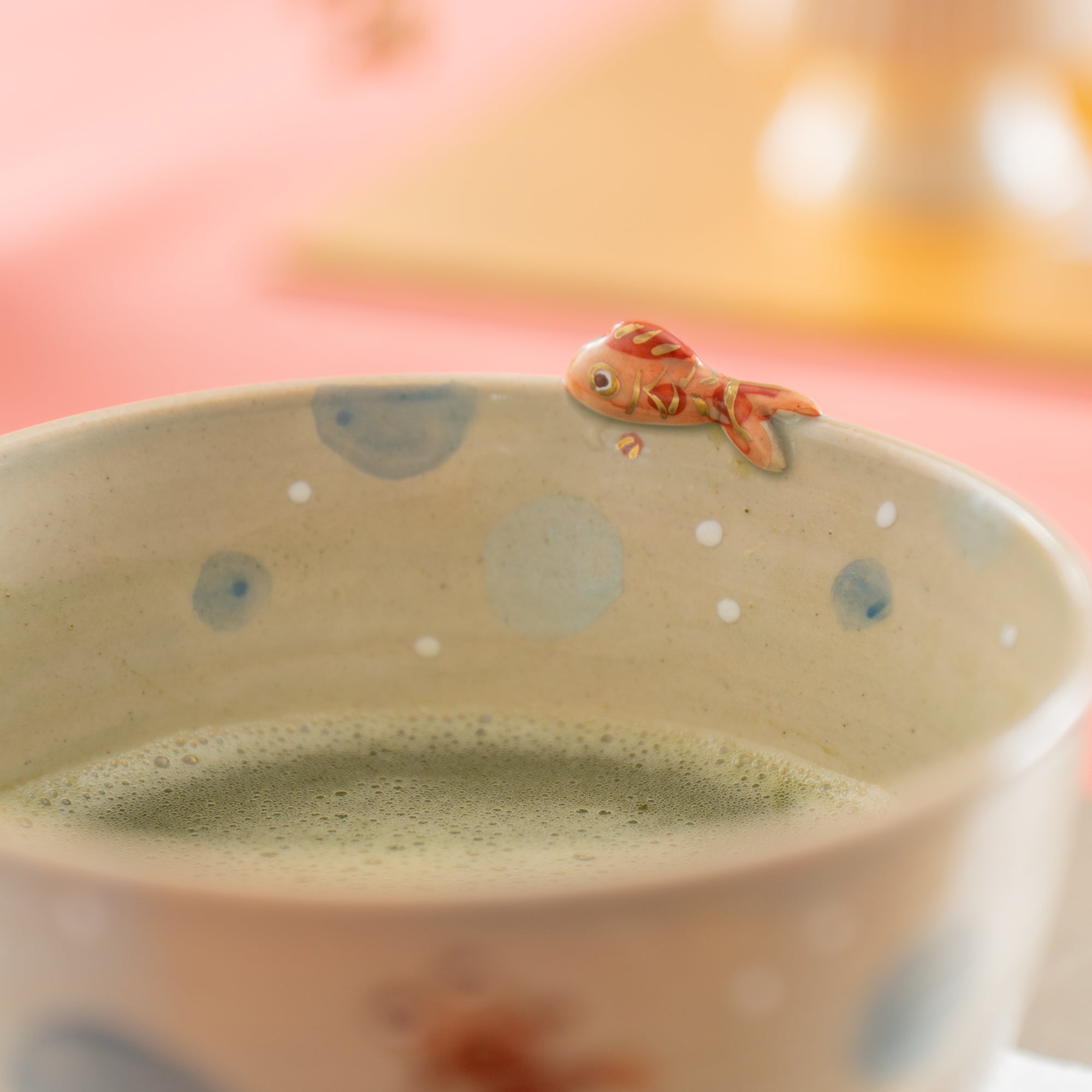 Bubbly Goldfish Matcha Bowl Chawan