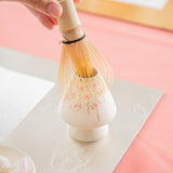 Tosen Kiln Sakura Kiyomizu Ware Matcha Whisk Holder