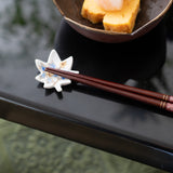 Hozan Kiln Kinsai Autumn Leaves Kyo Ware Chopstick Rest Set
