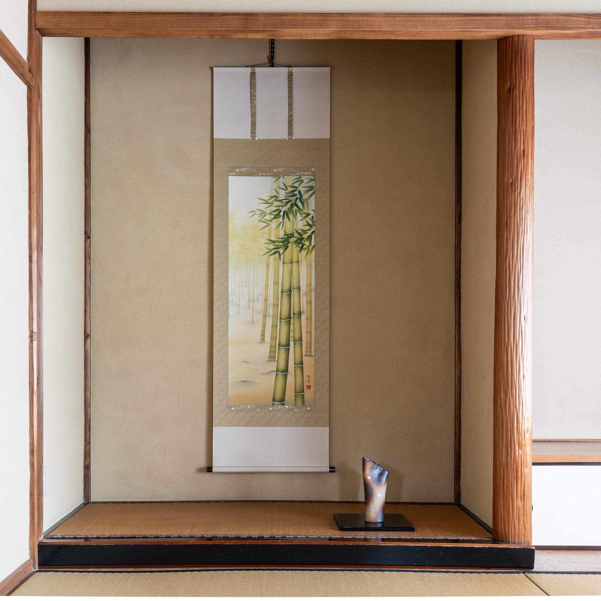Auspicious Bamboo Grove Kakejiku Hanging Scroll