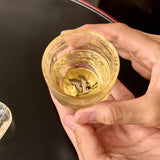 Yoshita Kasho Crane Maki-e Glass Sake Cup