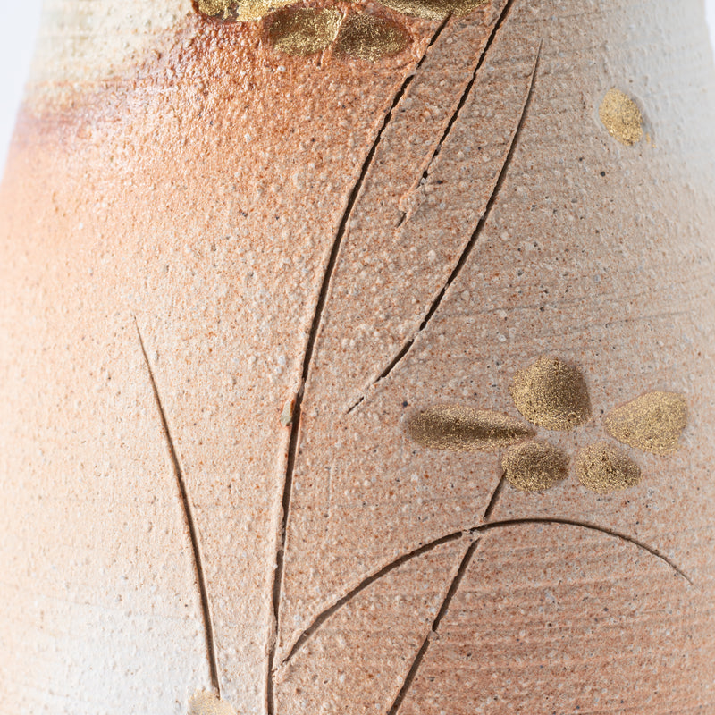 Sunlight Shigaraki Ware Long Flower Vase