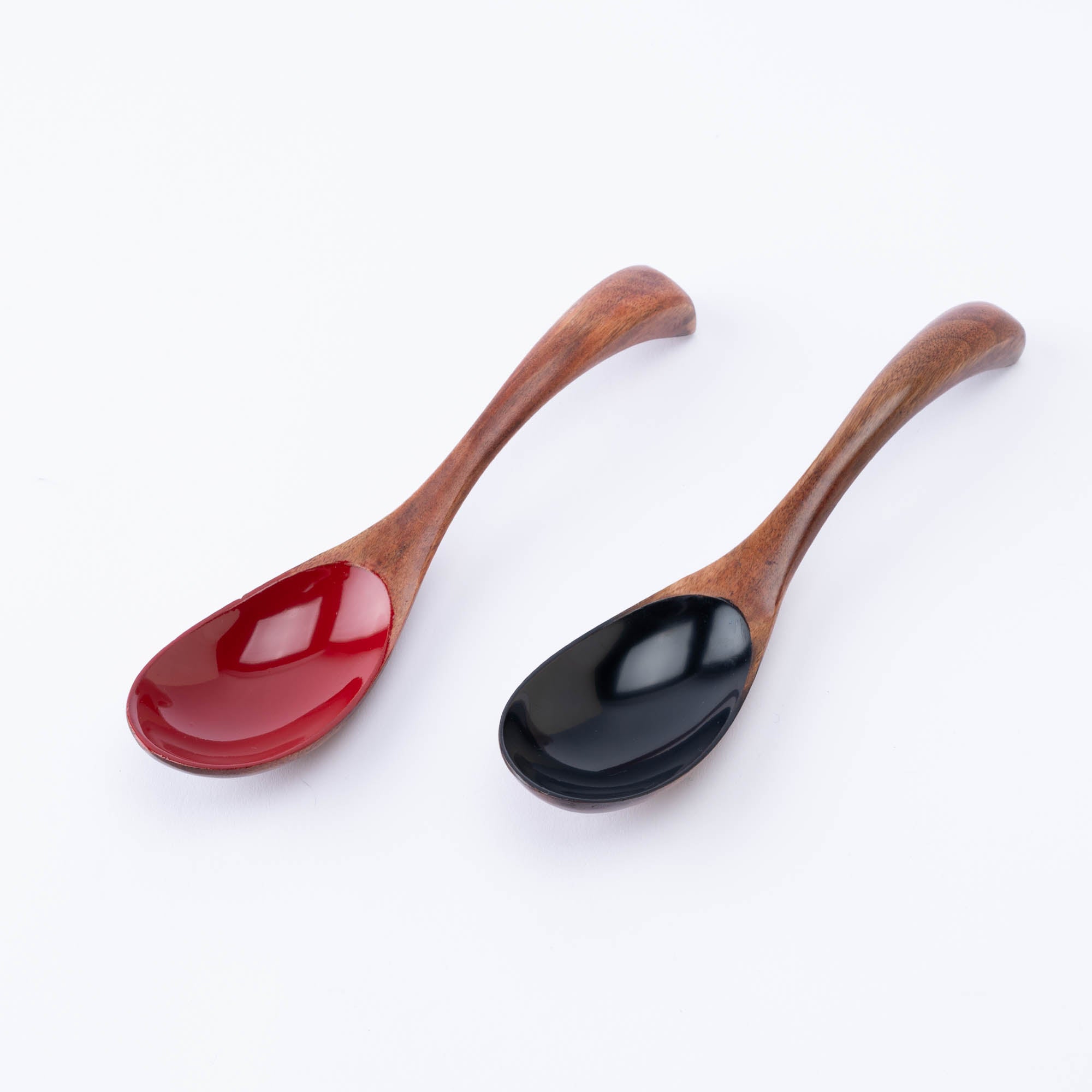 Curved Lacquered-Bowl Ramen Spoon