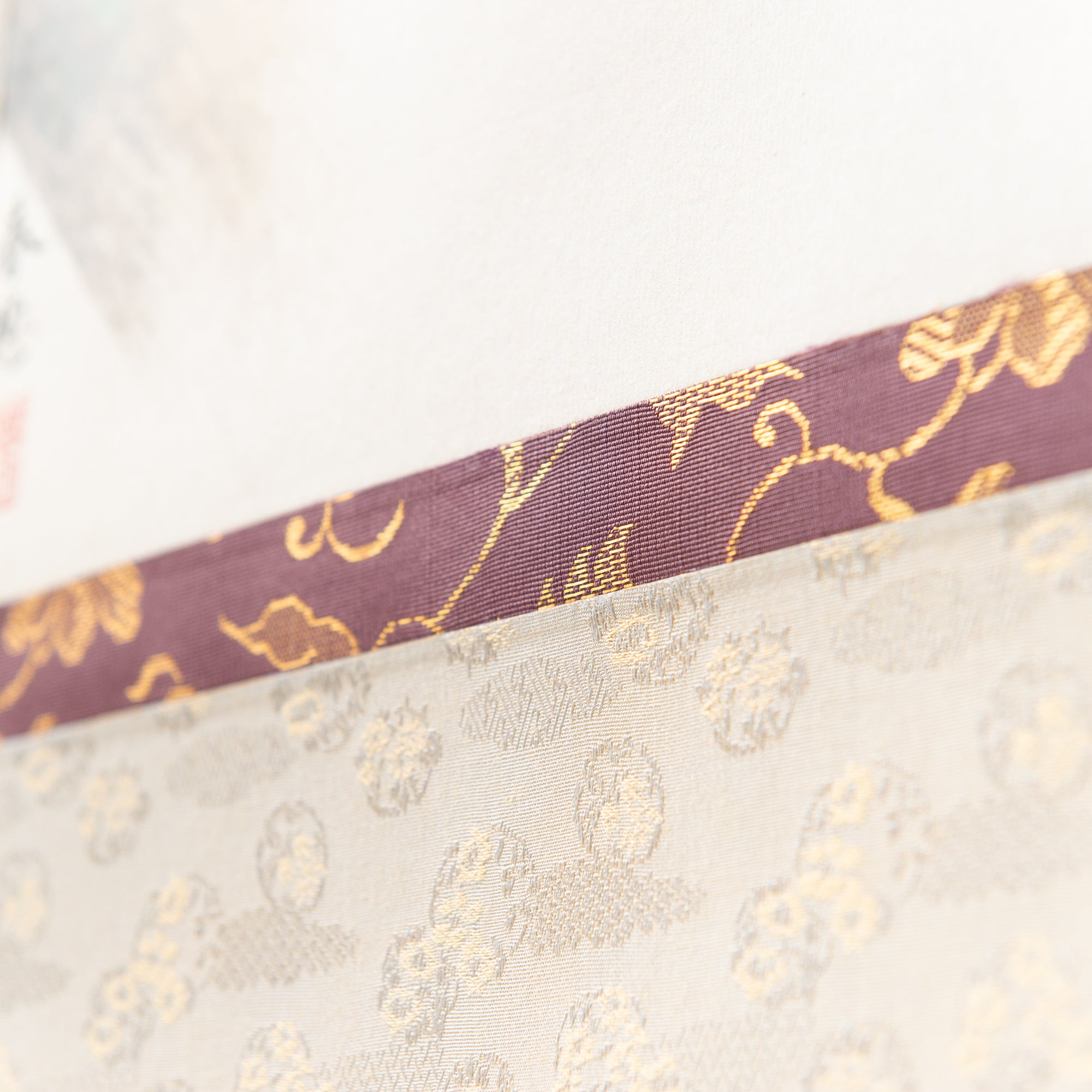 Red Plum Blossoms with Warbler Kakejiku Hanging Scroll