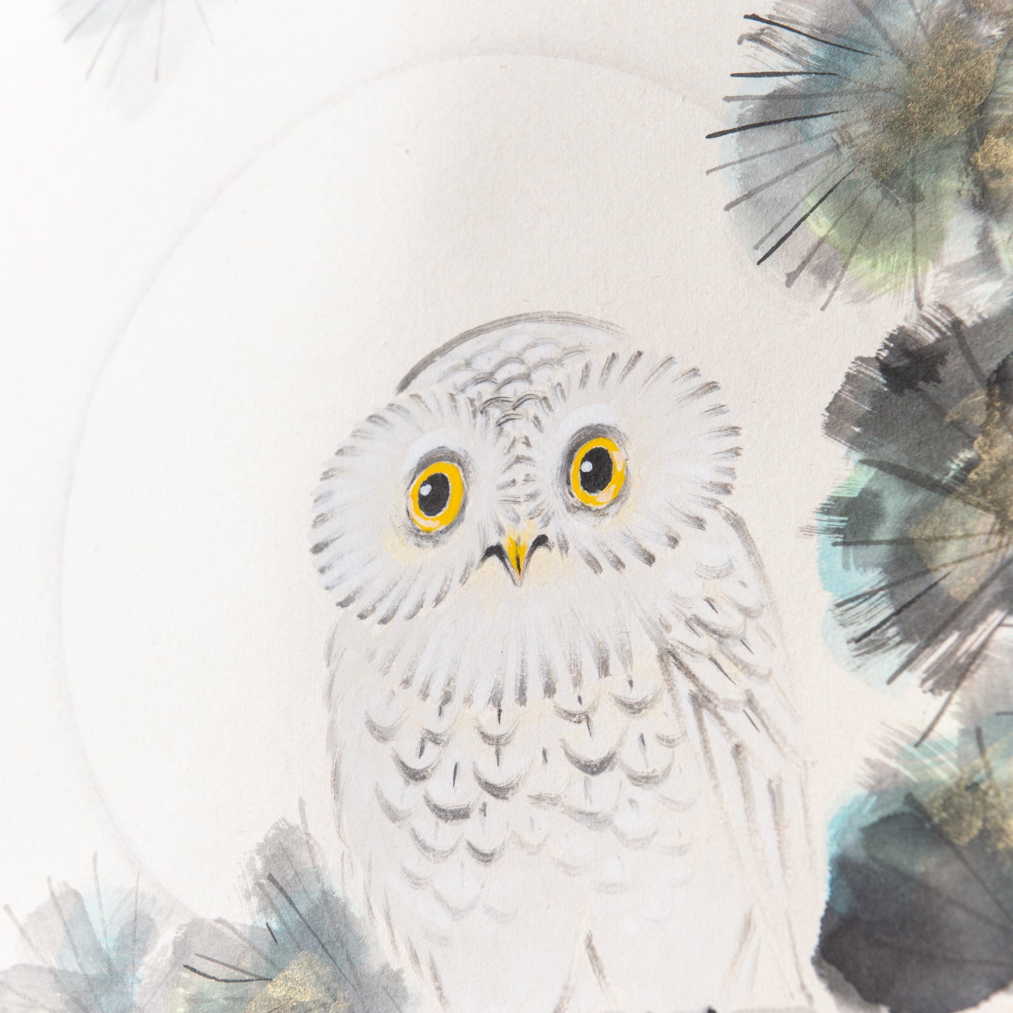 The Owl Kakejiku Hanging Scroll