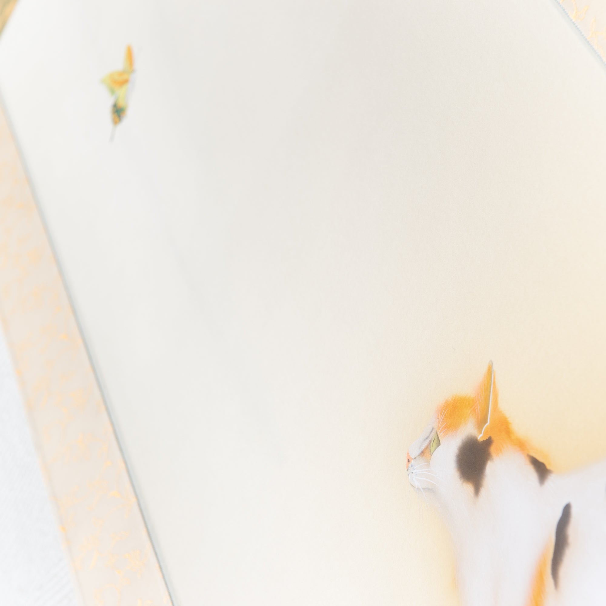 Cat and Butterfly Kakejiku Hanging Scroll