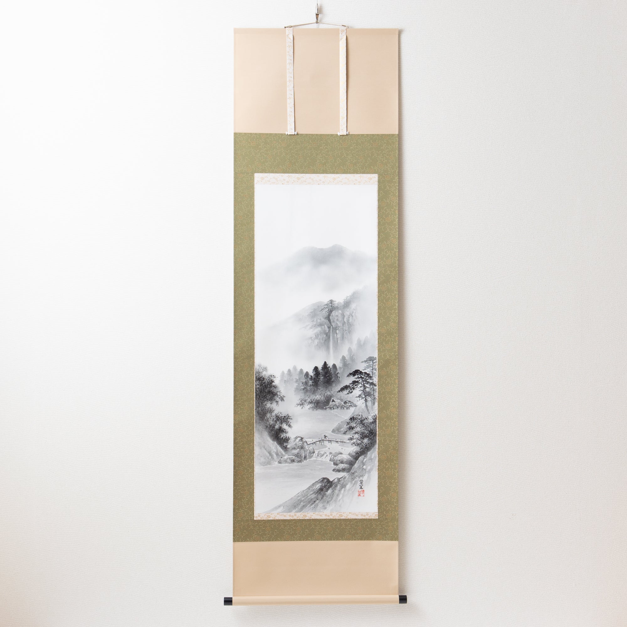 Landscape in Ink Painting Kakejiku Hanging Scroll