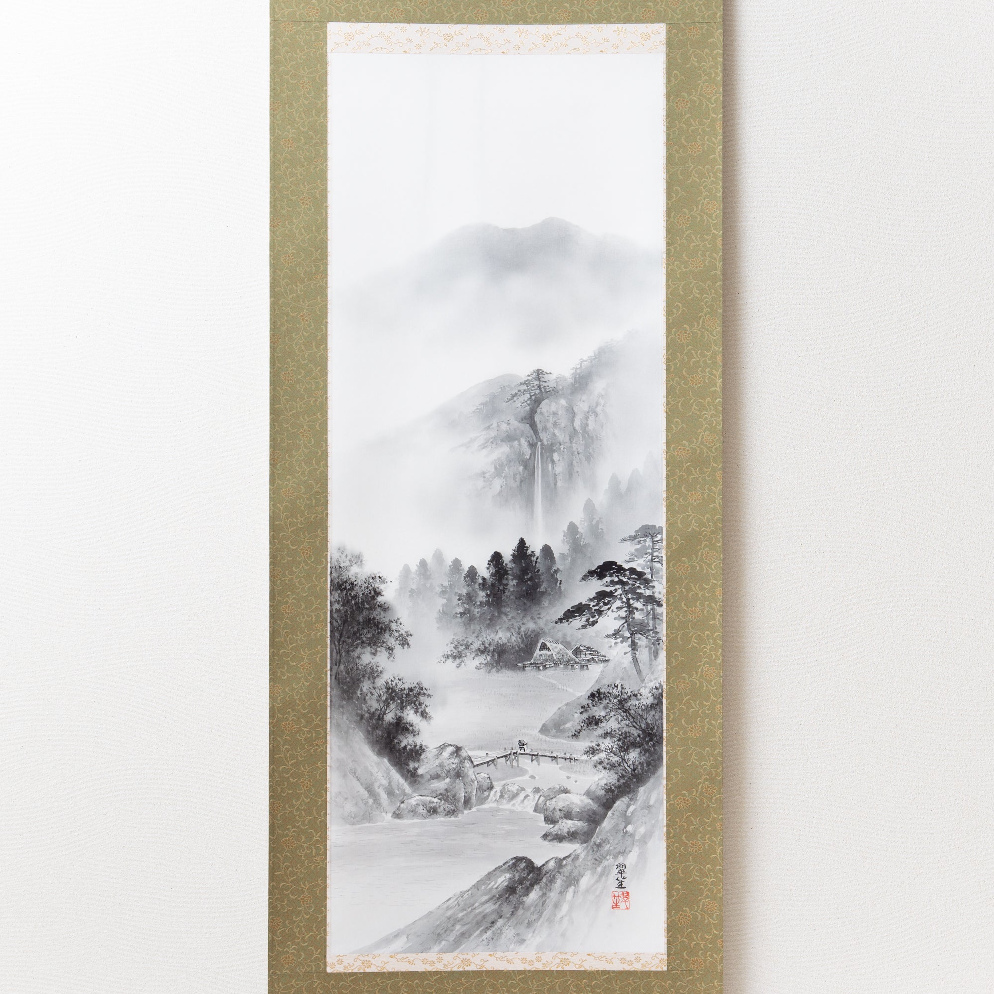 Landscape in Ink Painting Kakejiku Hanging Scroll