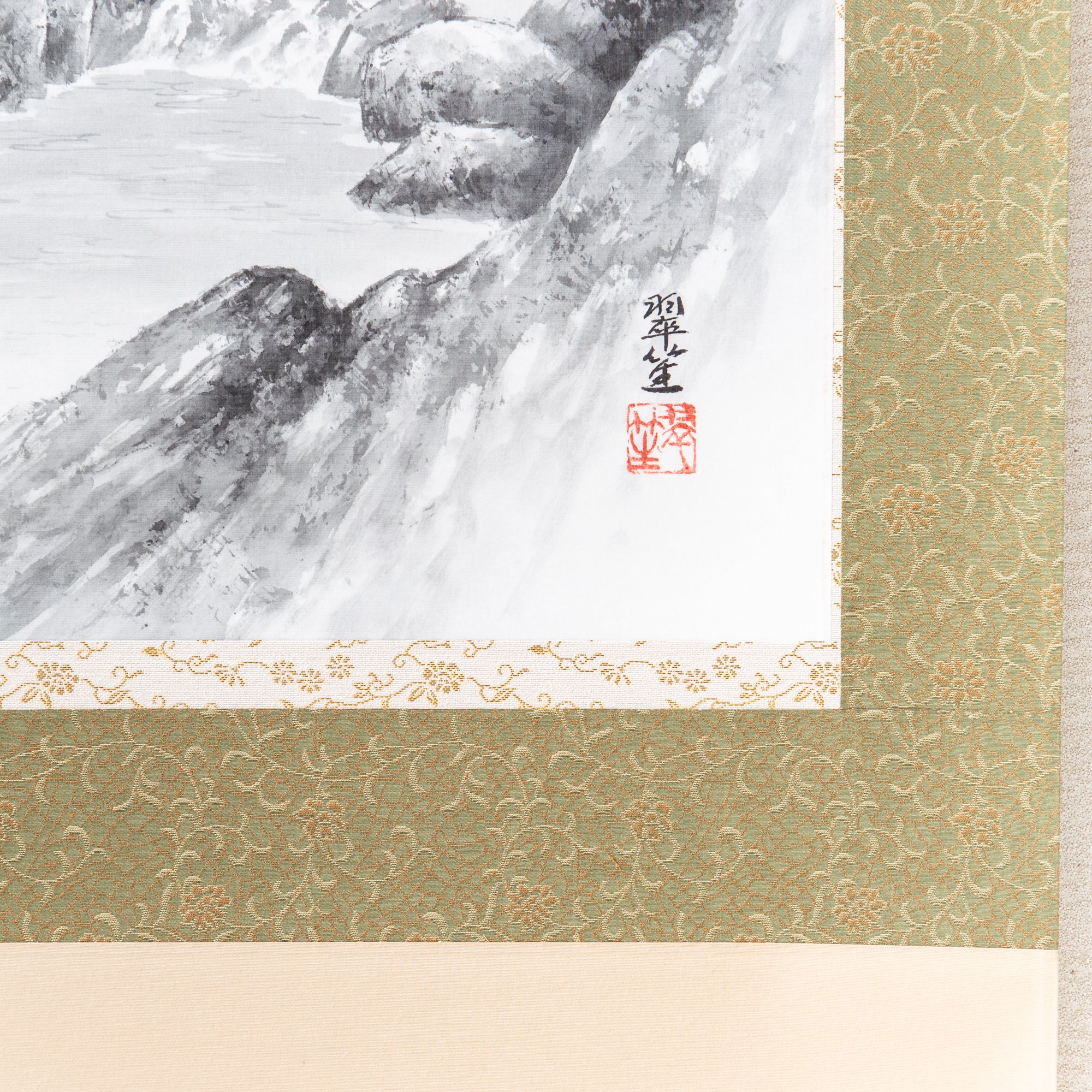 Landscape in Ink Painting Kakejiku Hanging Scroll