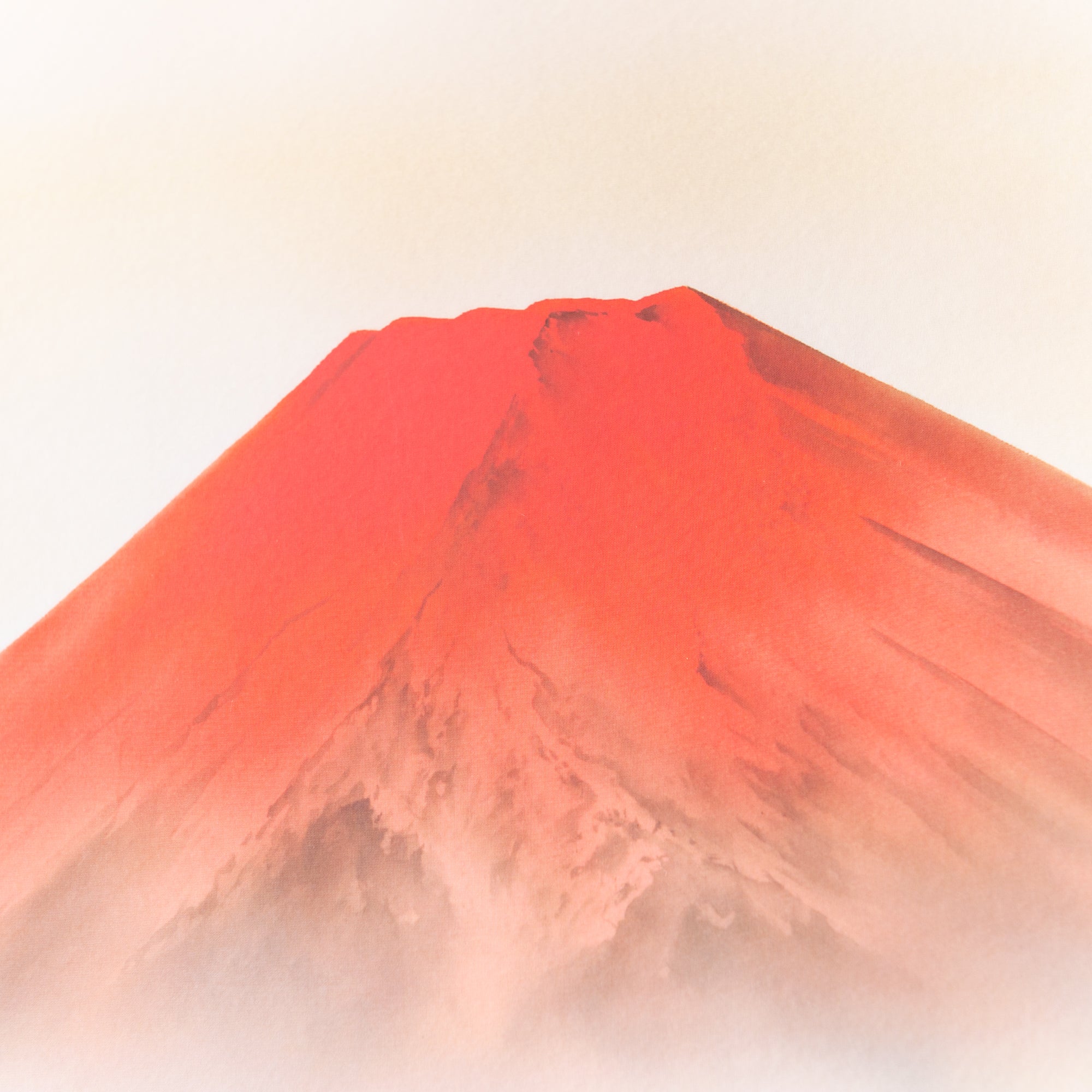 Red Mt. Fuji  Landscape Kakejiku Hanging Scroll