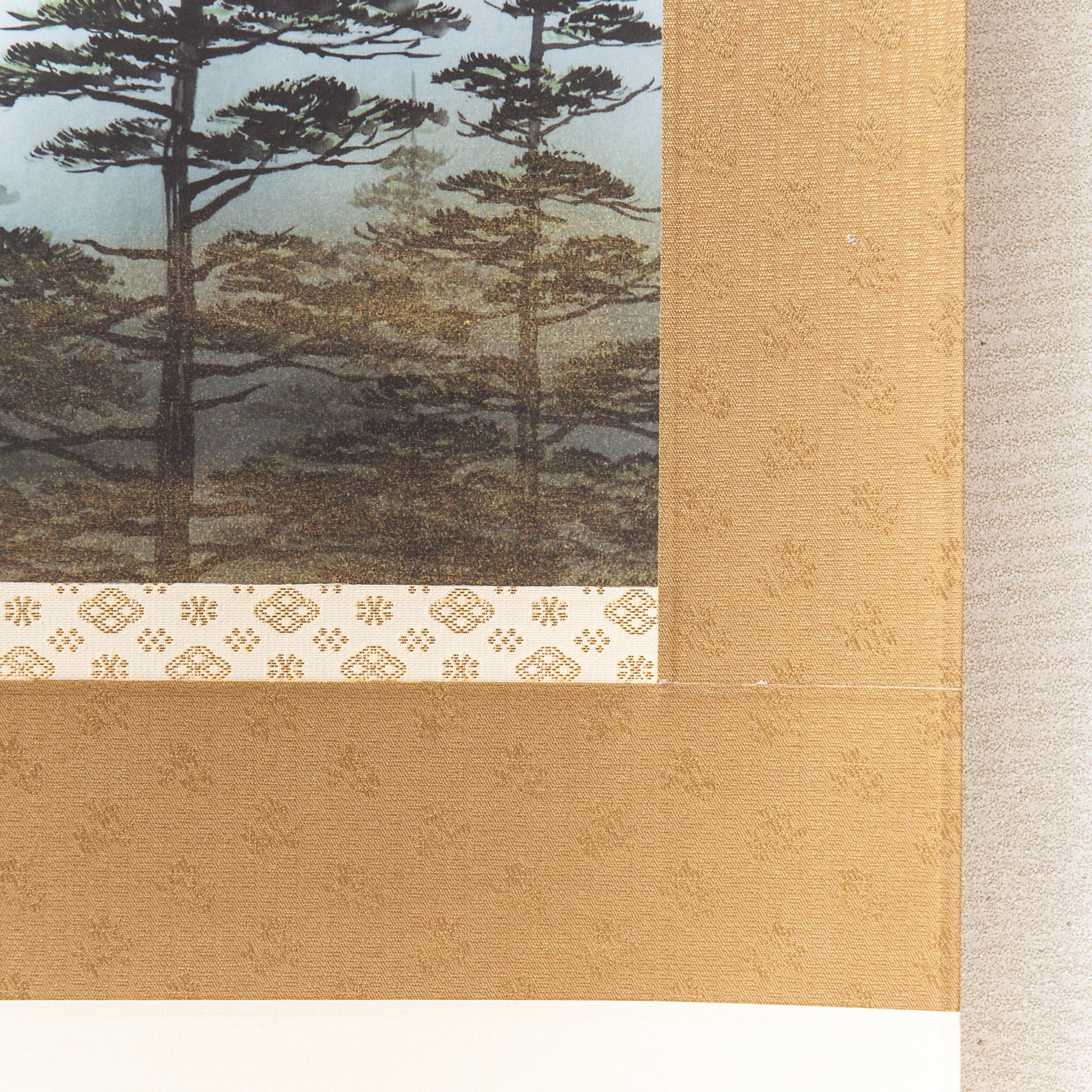 Red Mt. Fuji  Landscape Kakejiku Hanging Scroll