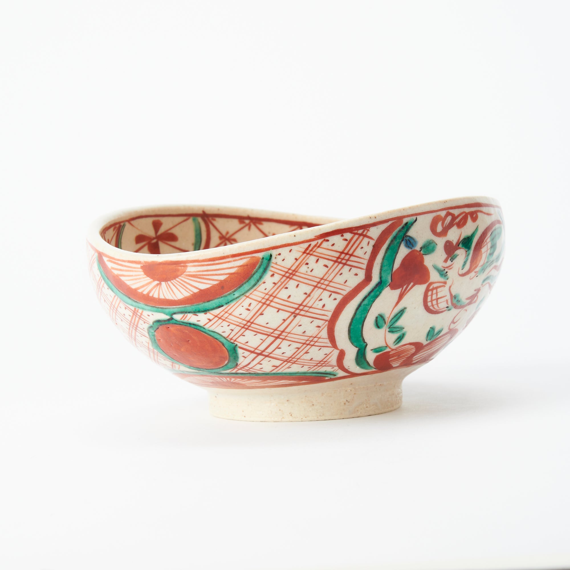 Auspicious Akae Oval Medium Bowl
