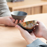 Hanazume Kutani Japanese Rice Bowl Pair
