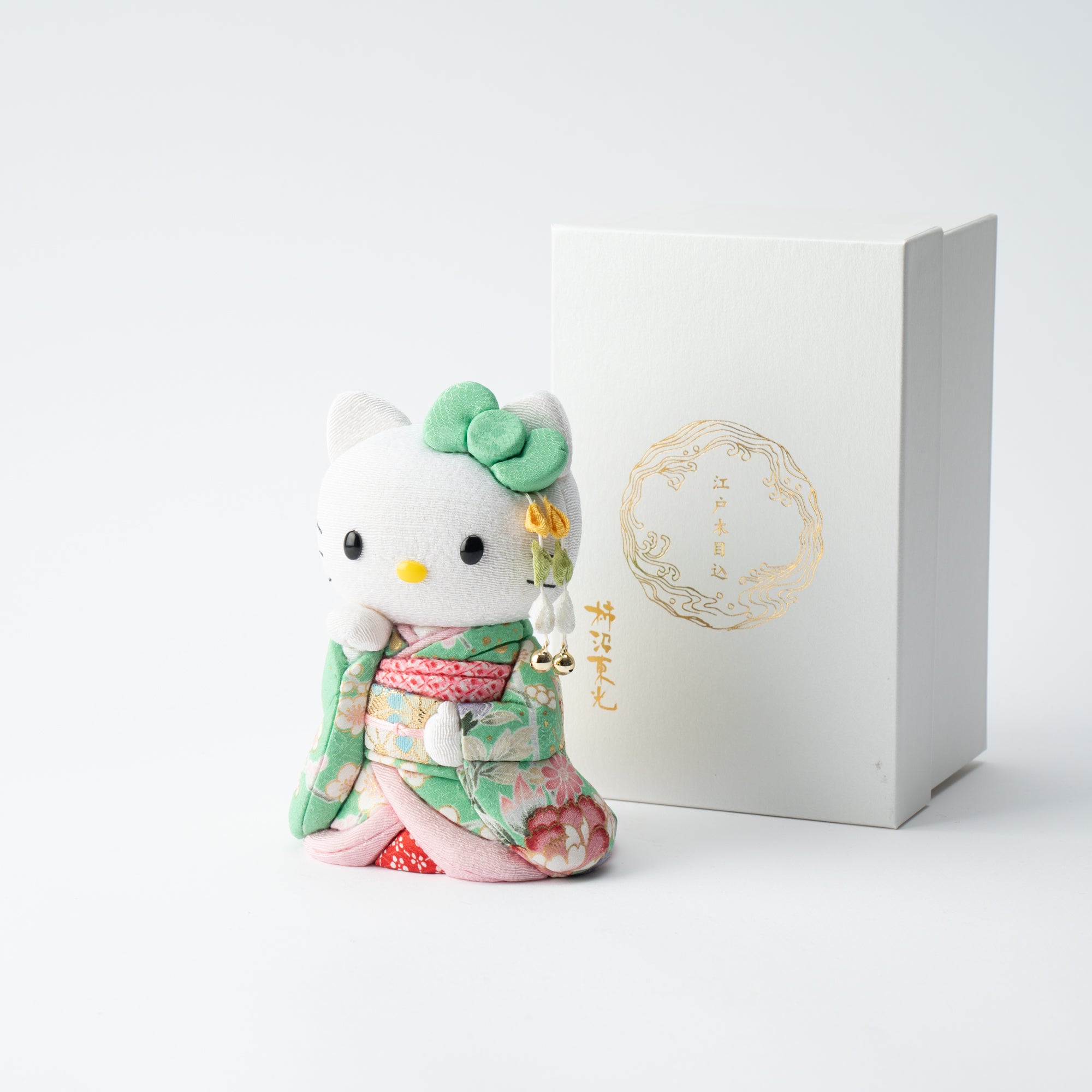 Green Maiko Styled Hello Kitty Lucky Cat