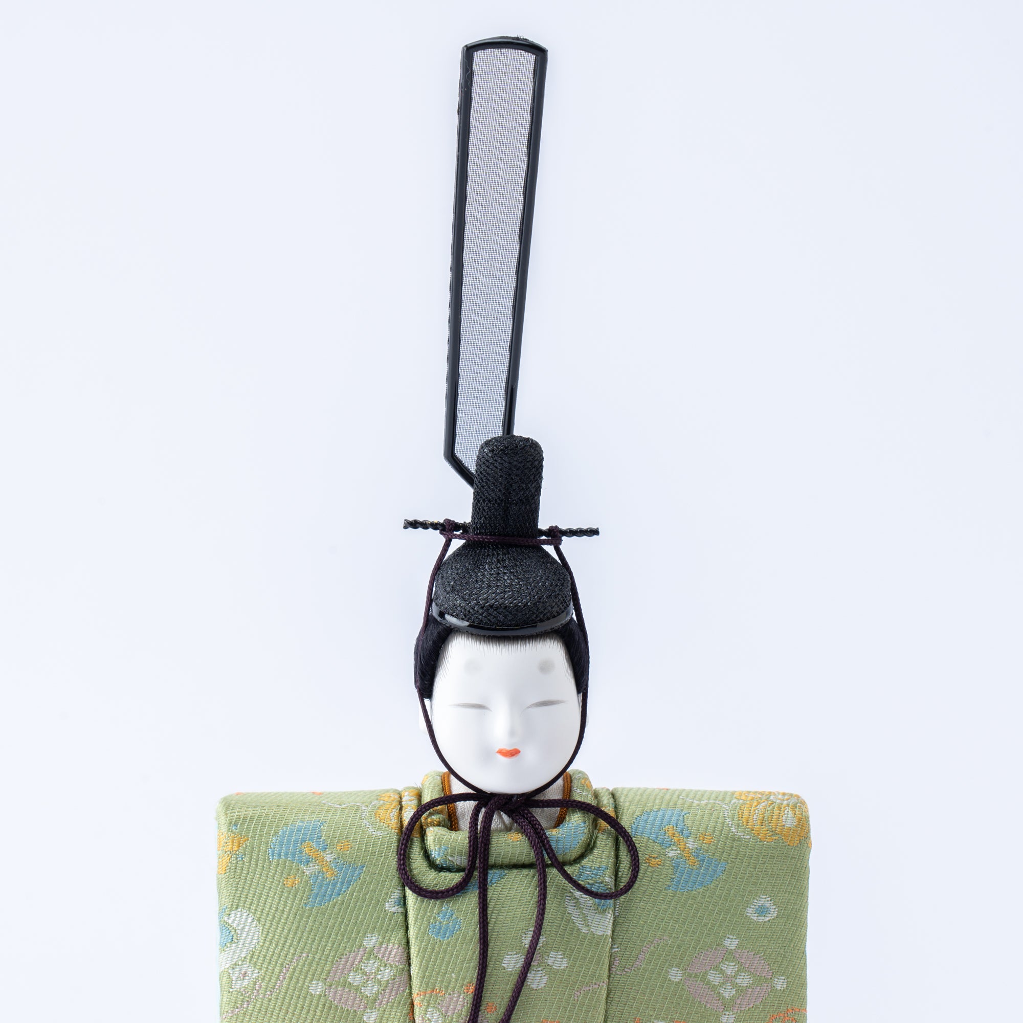 Standing Hina Dolls with Maki-e Plum Blossom Screen