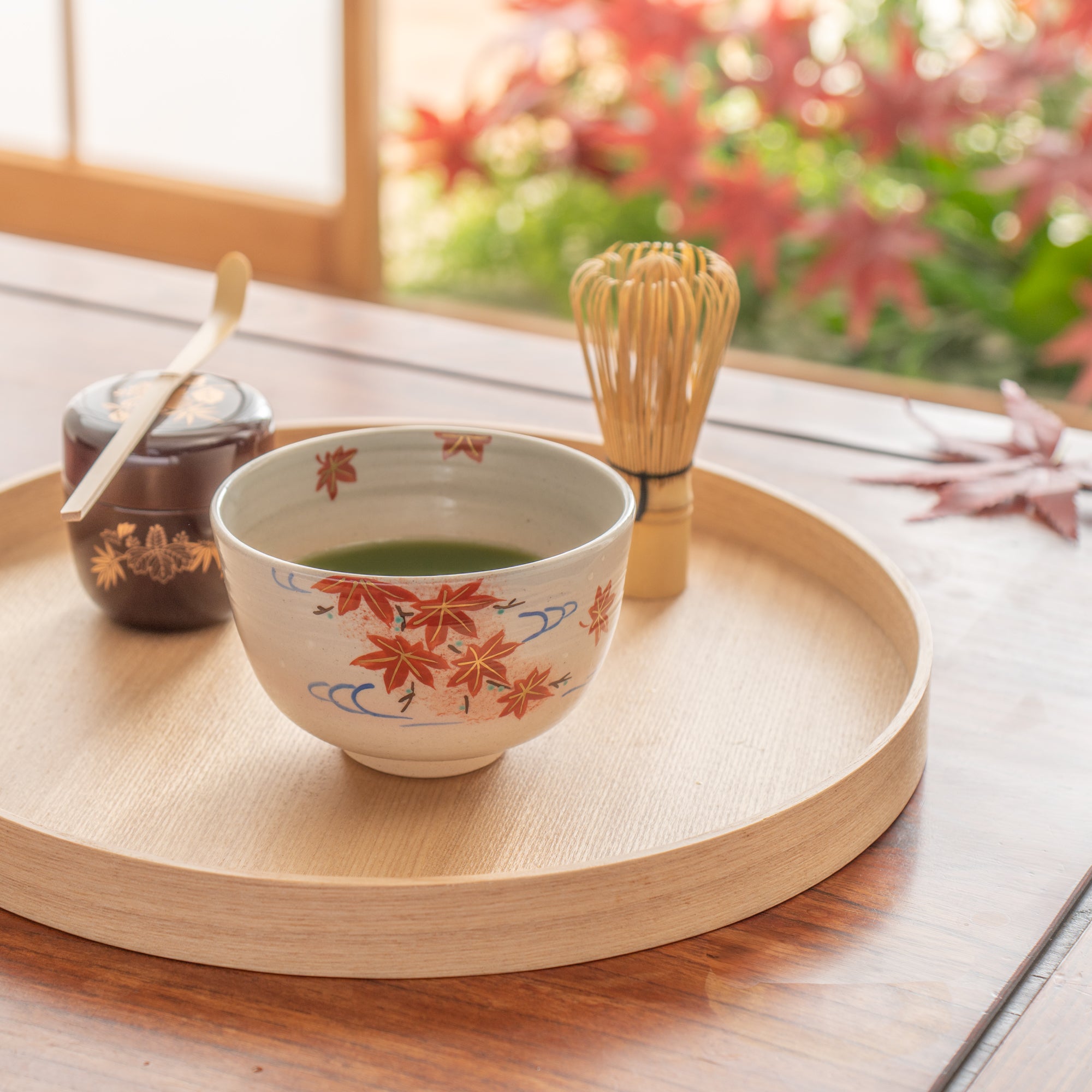 Maple Leaf Matcha Bowl