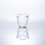 Yoshita Kasho Crane Maki-e Glass Sake Cup