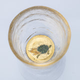 Yoshita Kasho Turtle Maki-e Glass Sake Cup