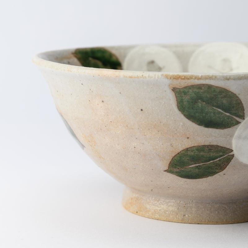 Musashi Kiln Camellia Mino Ware Ramen Bowl M