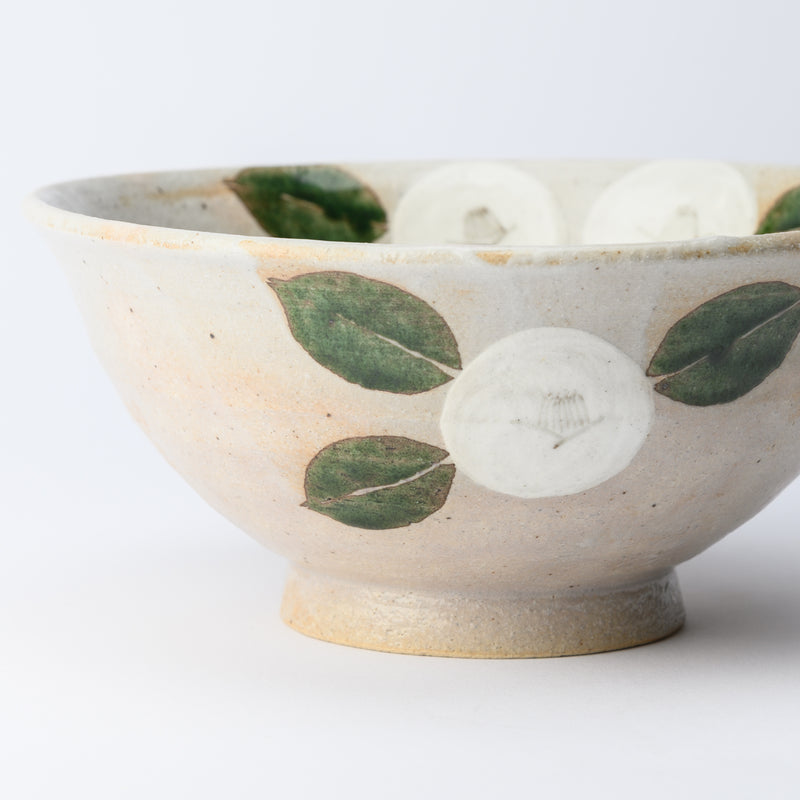 Musashi Kiln Camellia Mino Ware Ramen Bowl M