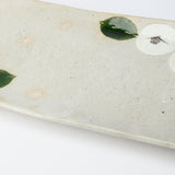 Musashi Kiln Camellia Mino Ware Long Plate