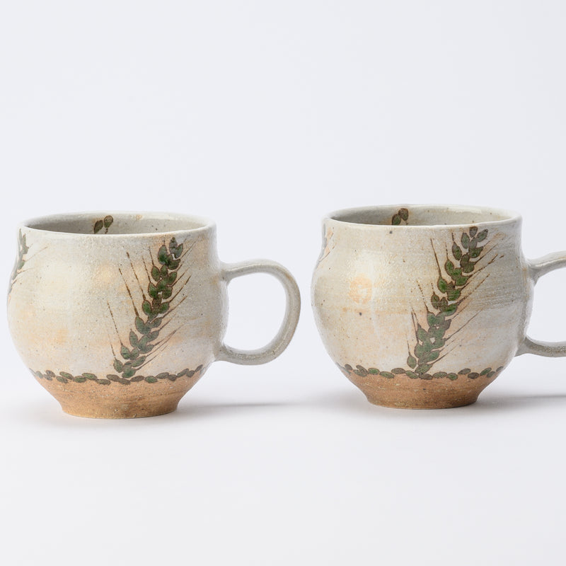 Musashi Kiln Wheat Stalk Mino Ware Mug