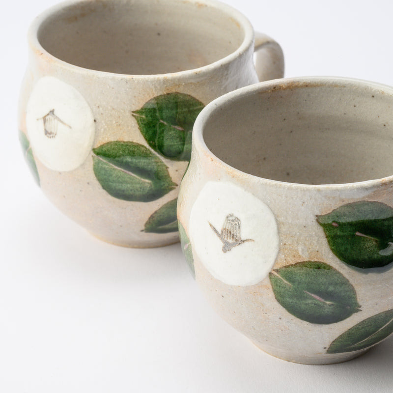 Musashi Kiln Camellia Mino Ware Mug