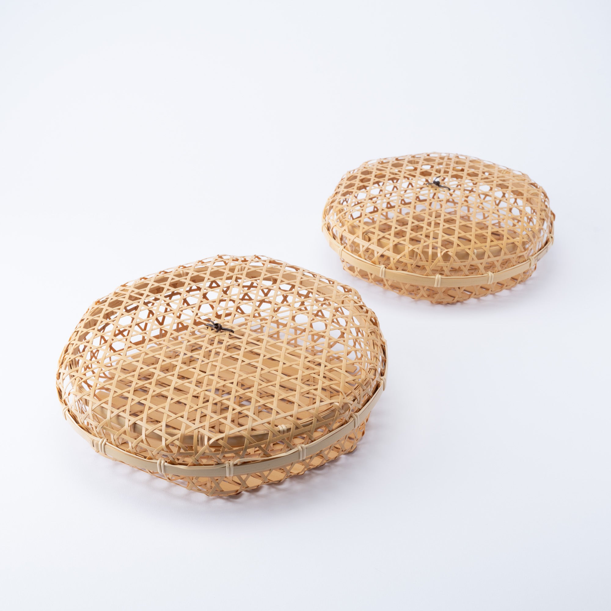 Hexagon Weave Bamboo Basket with Lid