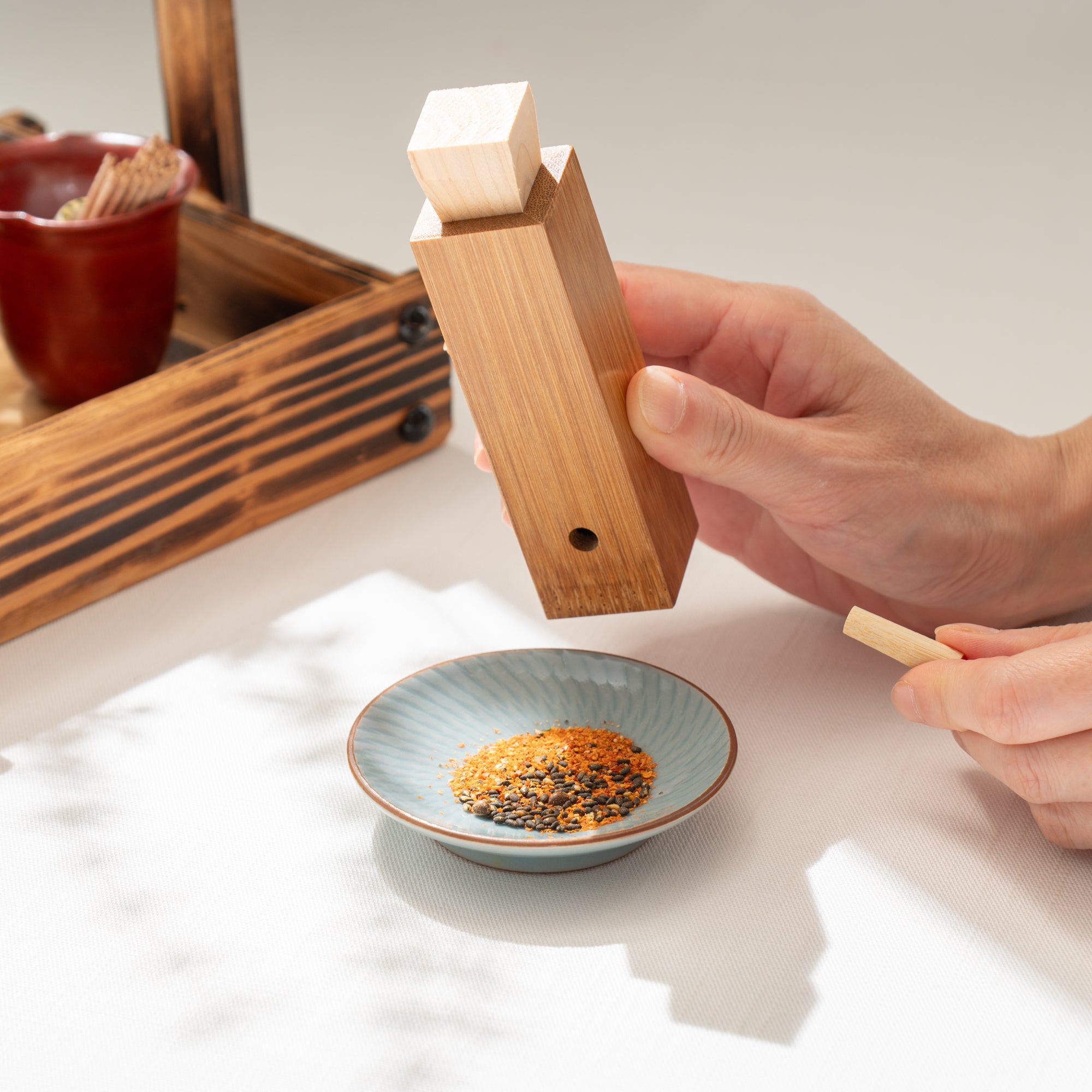 Bamboo Spice Container