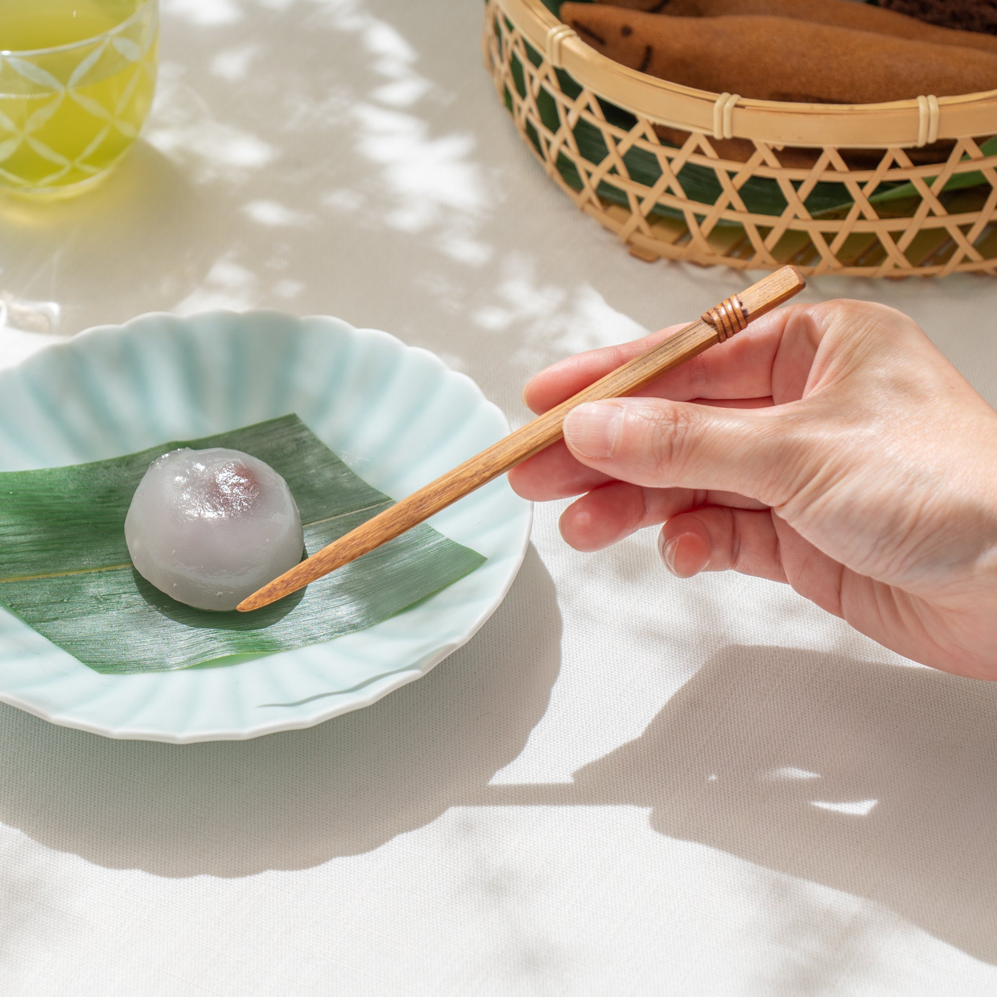 Speckled Bamboo Wagashi Dessert Knife