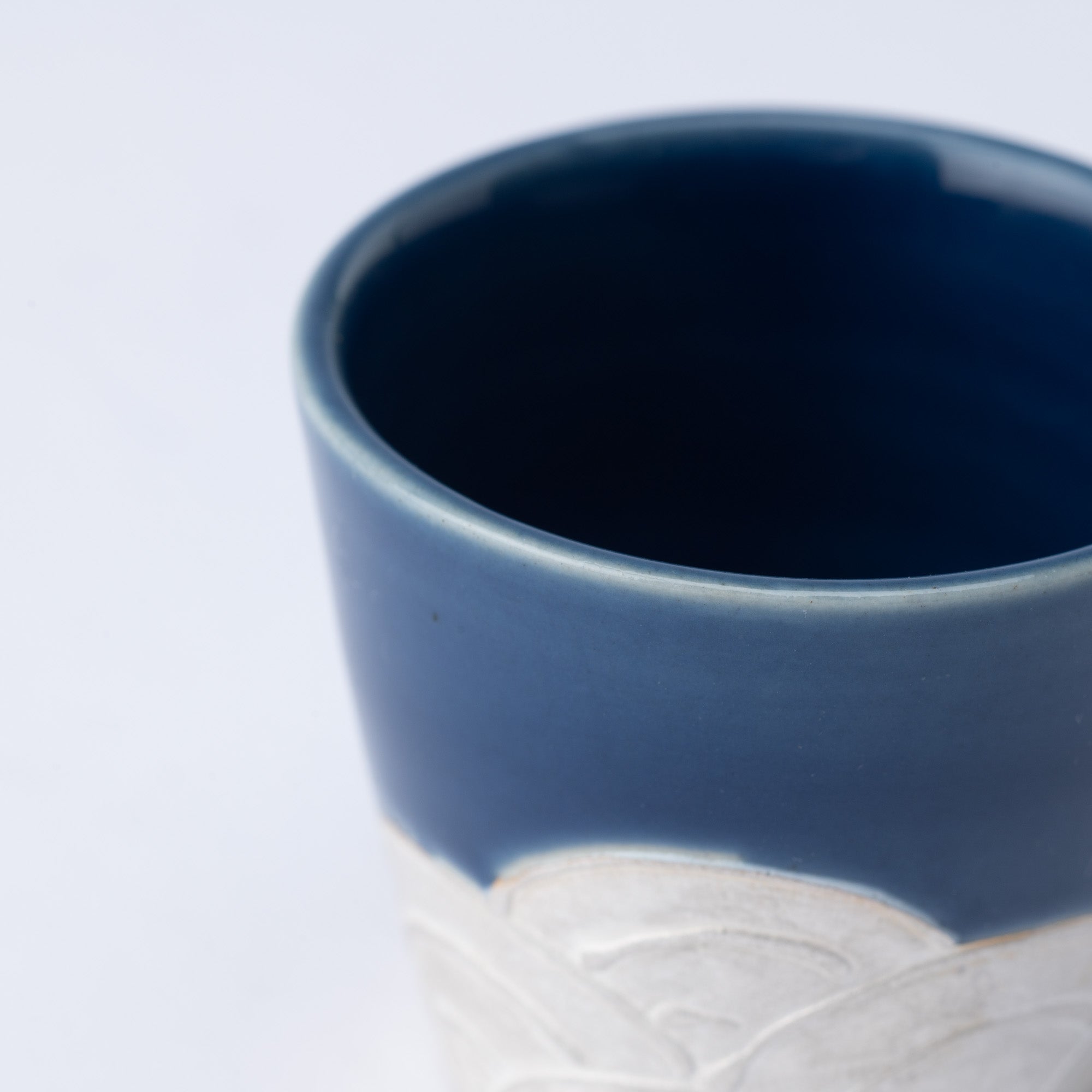 Ginsai Lapis Blue Seigaiha Wave Sake Cup