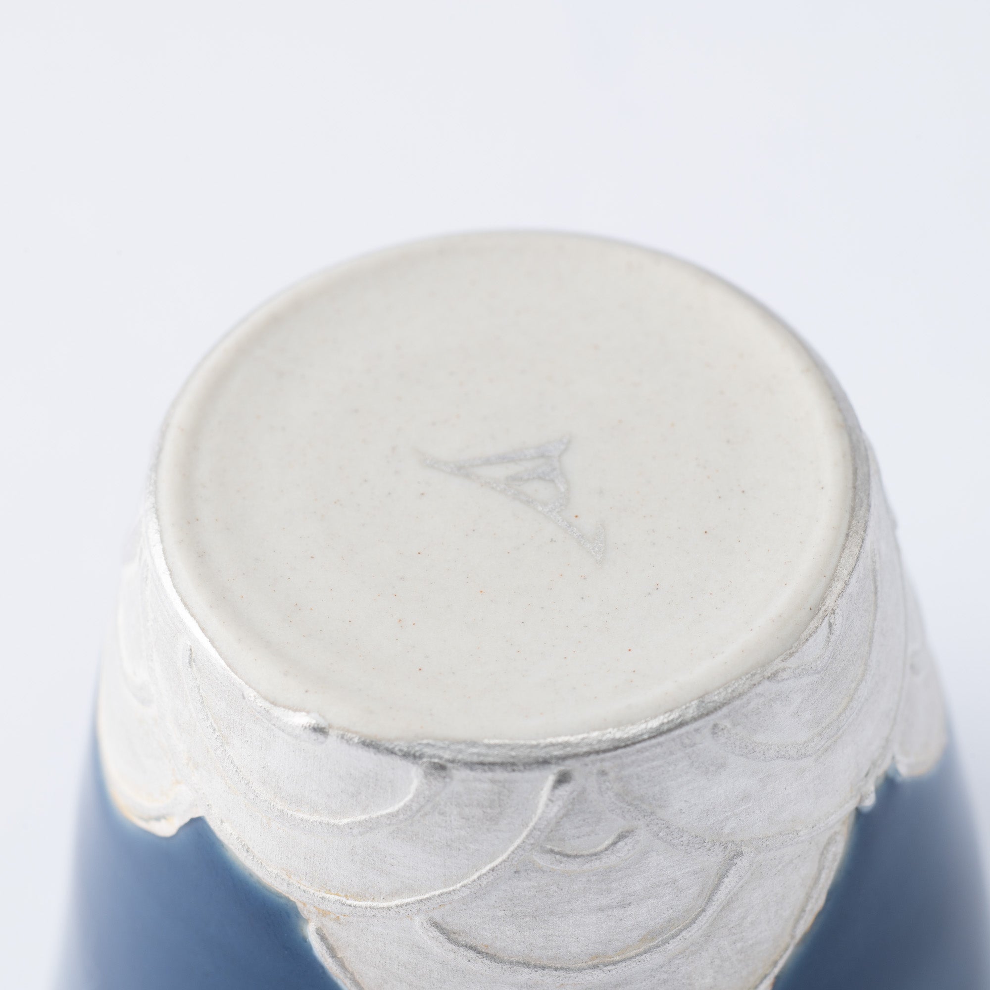 Ginsai Lapis Blue Seigaiha Wave Sake Cup