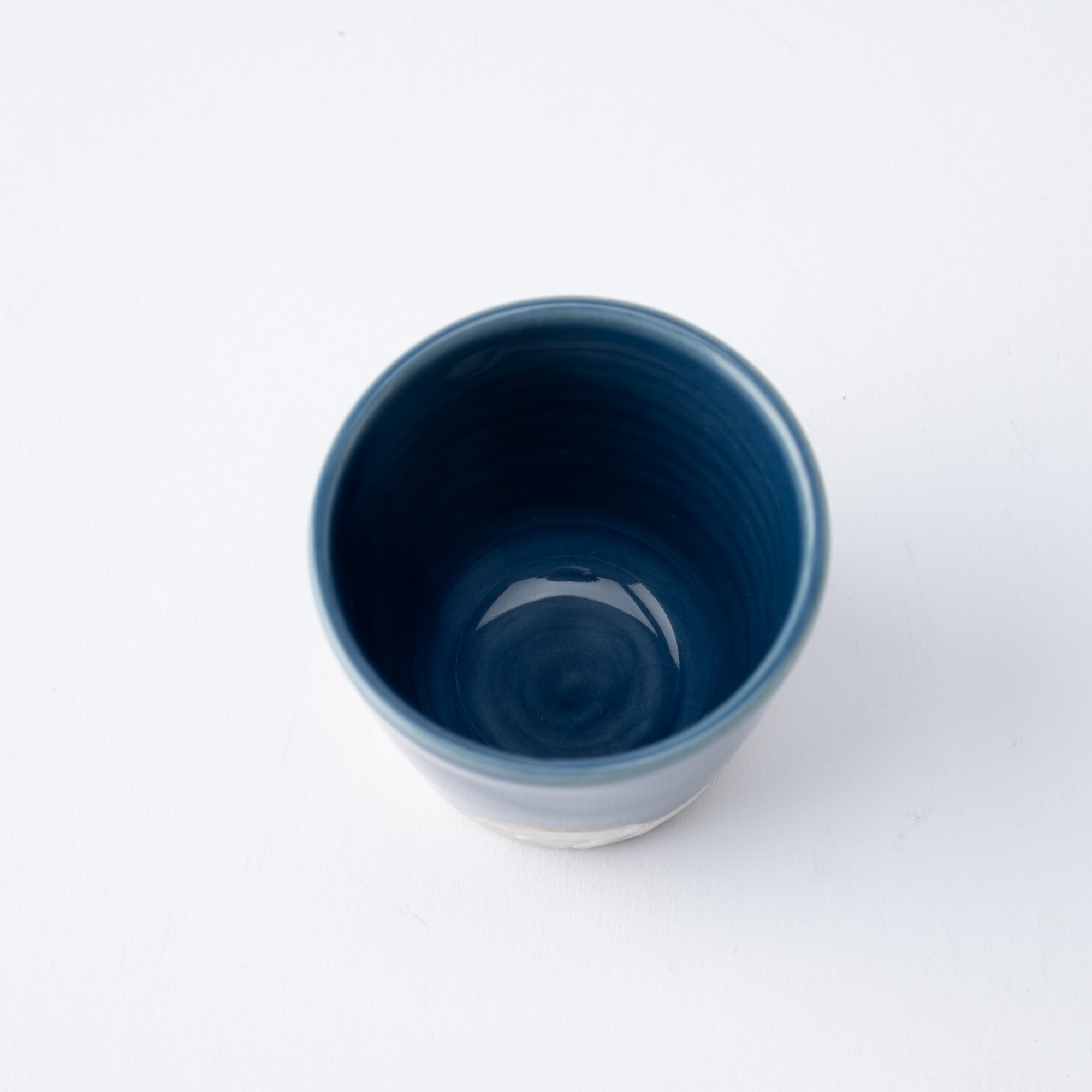 Ginsai Lapis Blue Seigaiha Wave Sake Cup