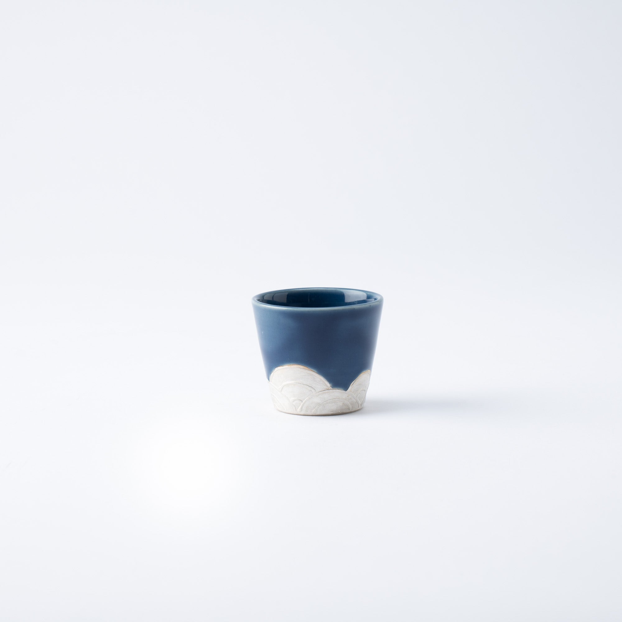 Ginsai Lapis Blue Seigaiha Wave Sake Set