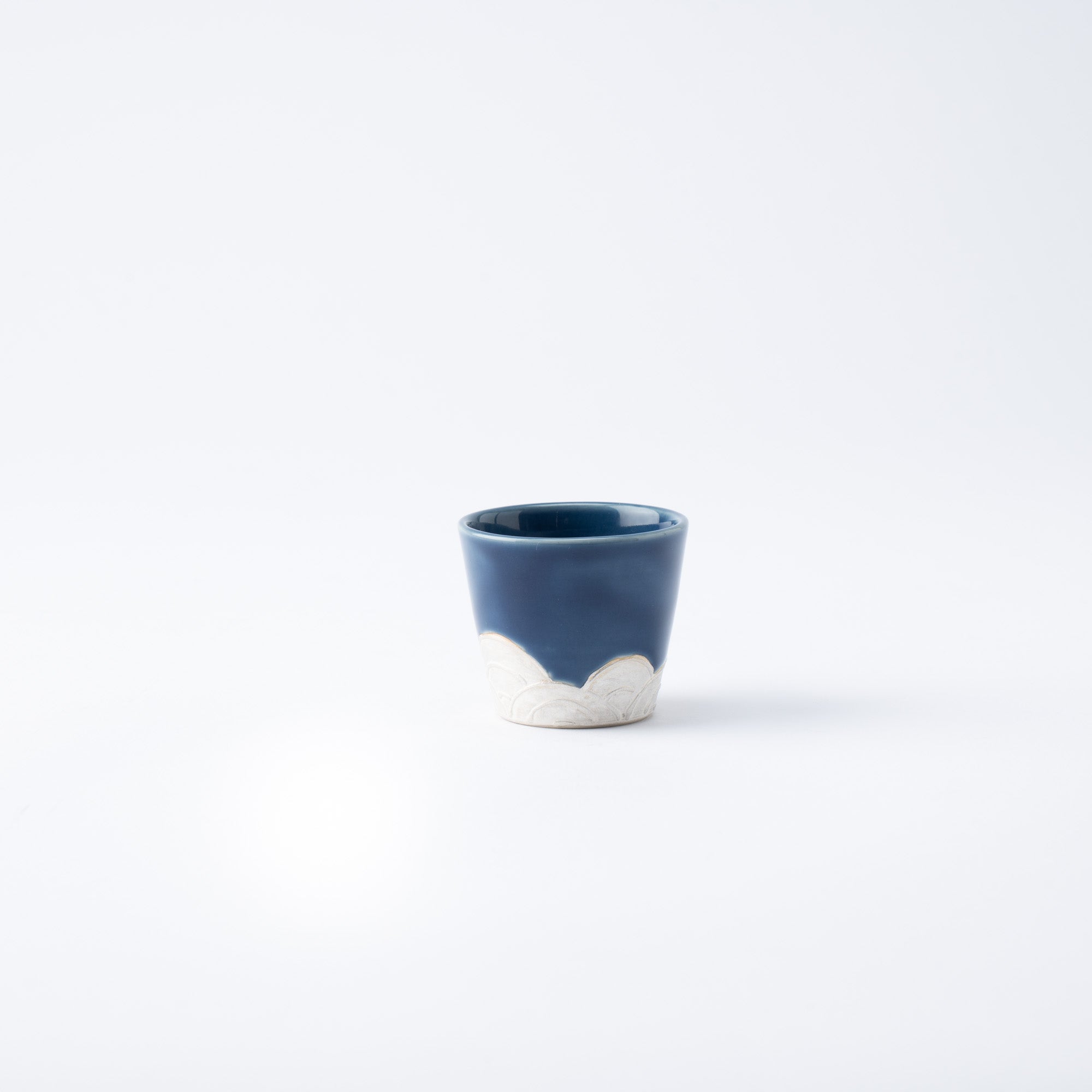 Ginsai Lapis Blue Seigaiha Wave Sake Set