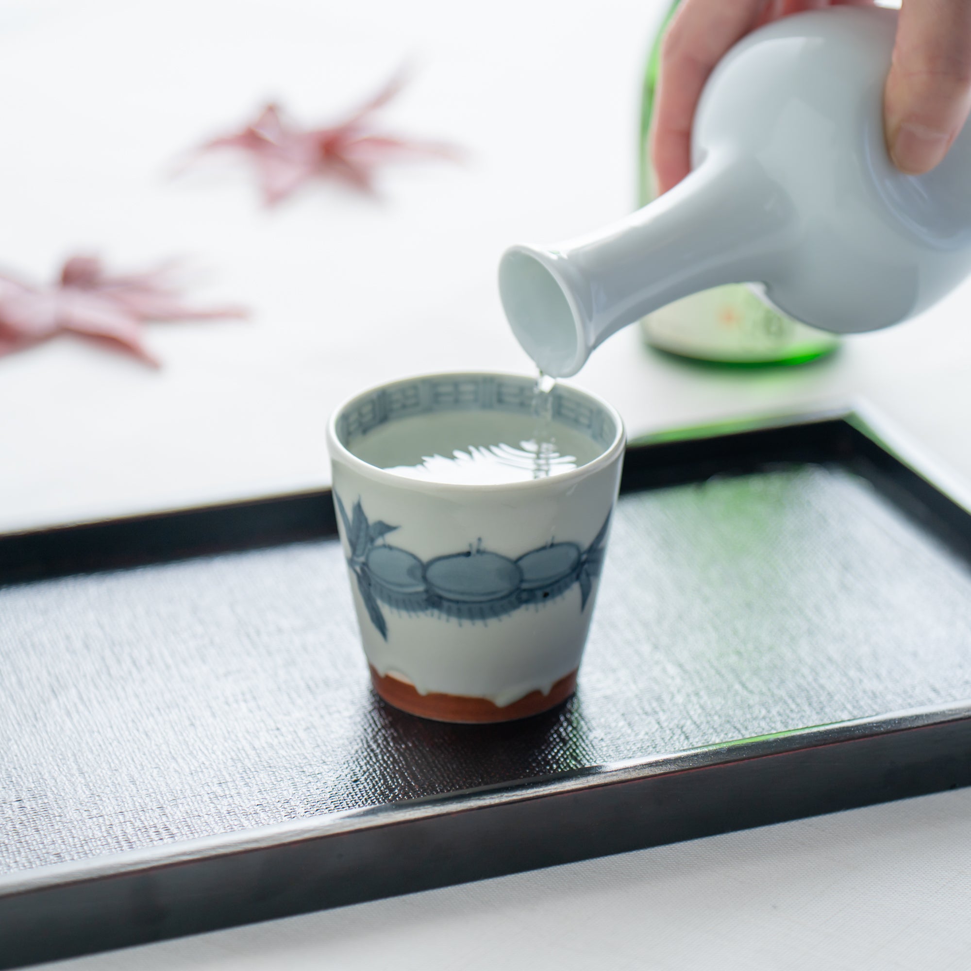 Blue Chestnut Guinomi Sake Cup