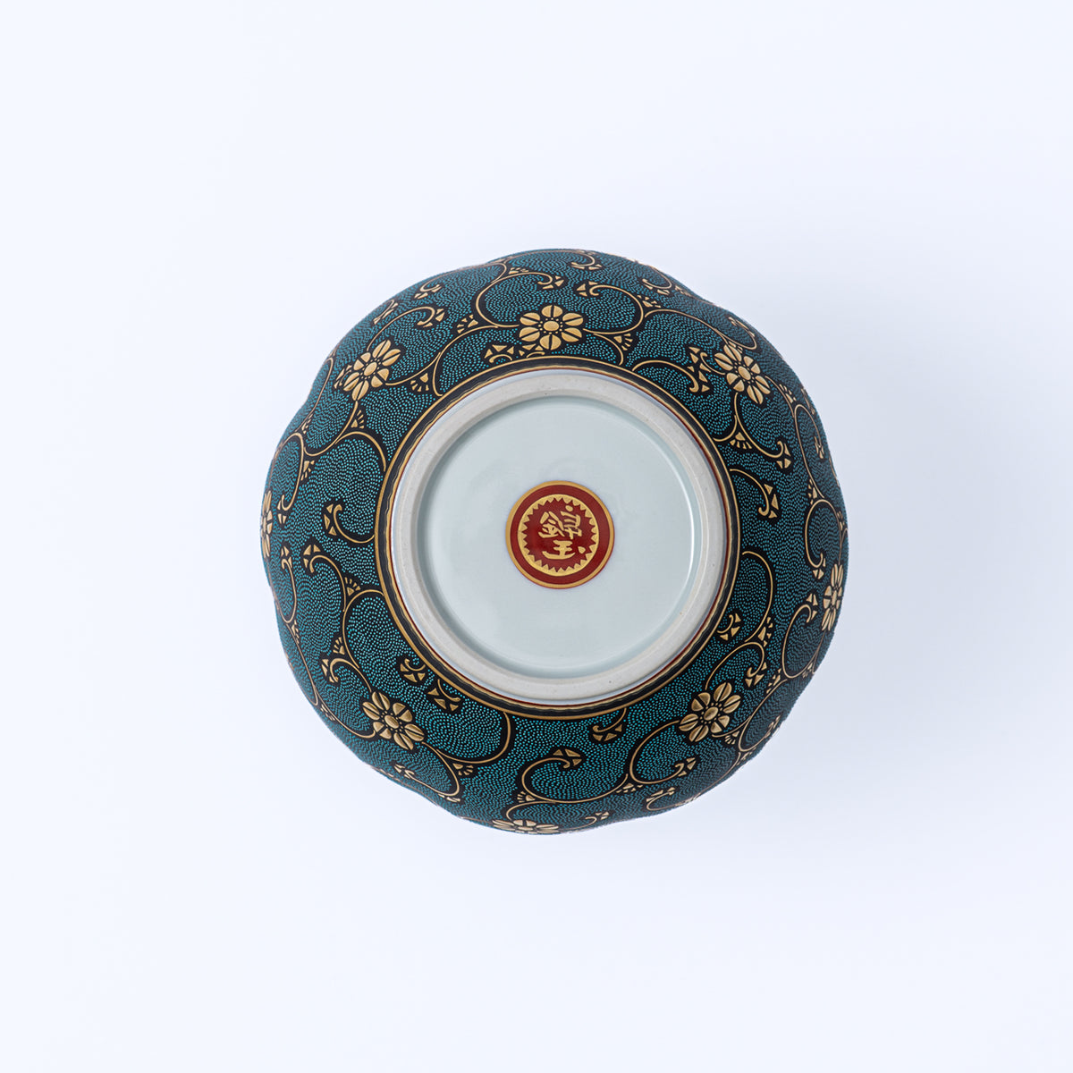 Morikin Floral Arabesque Aochibu Ovale Vase