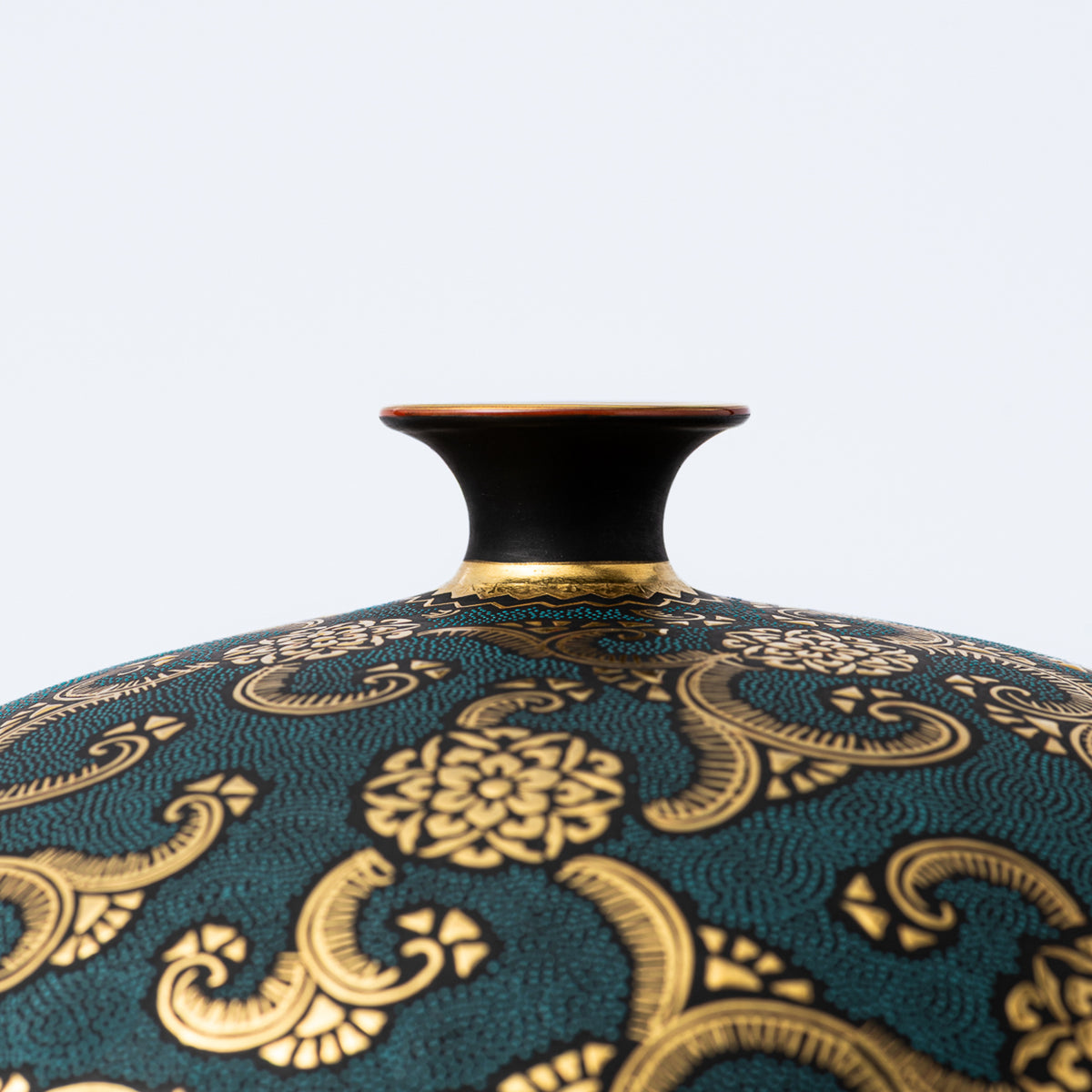 Morikin Floral Arabesque Aochibu Runde Vase