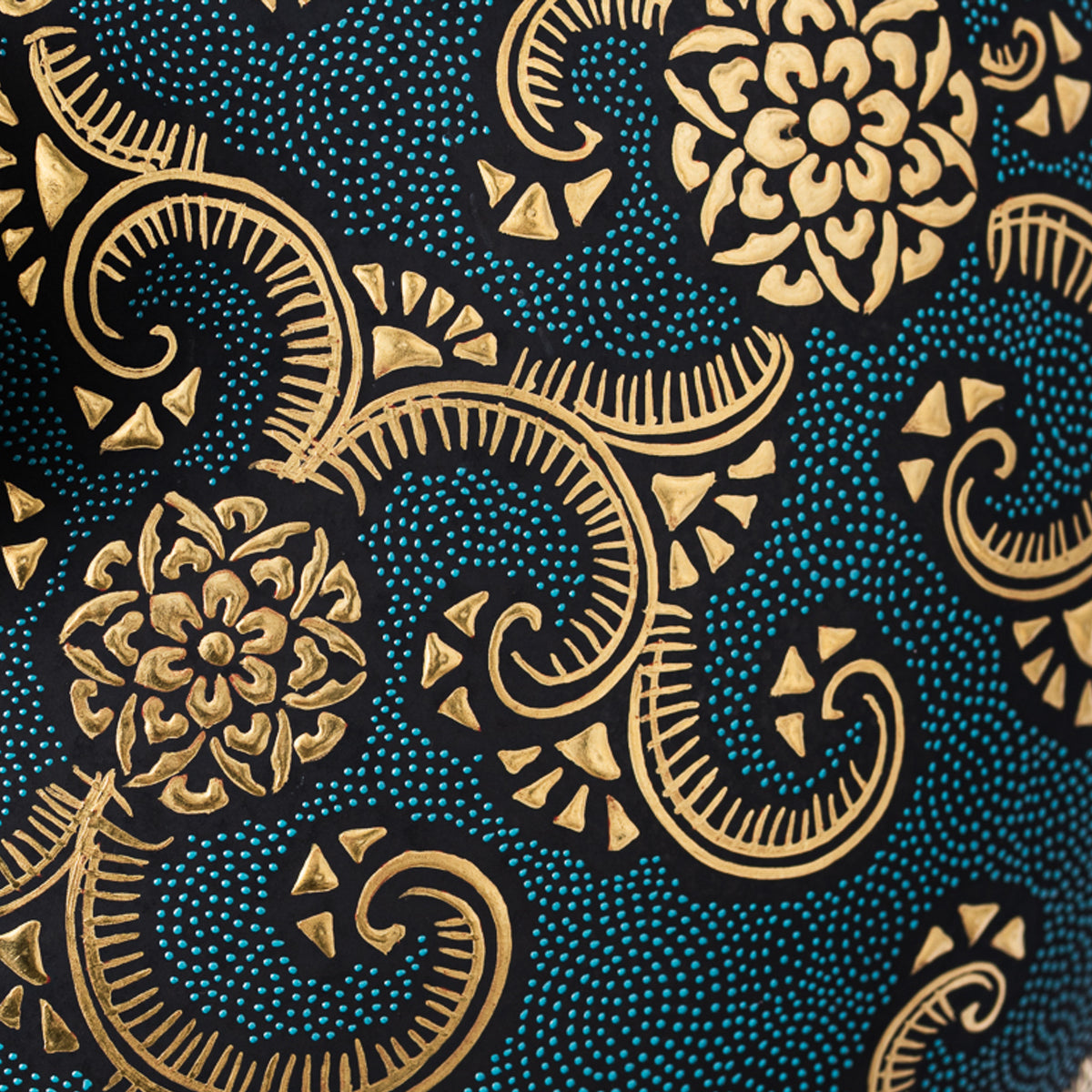 Morikin Floral Arabesque Aochibu Runde Vase