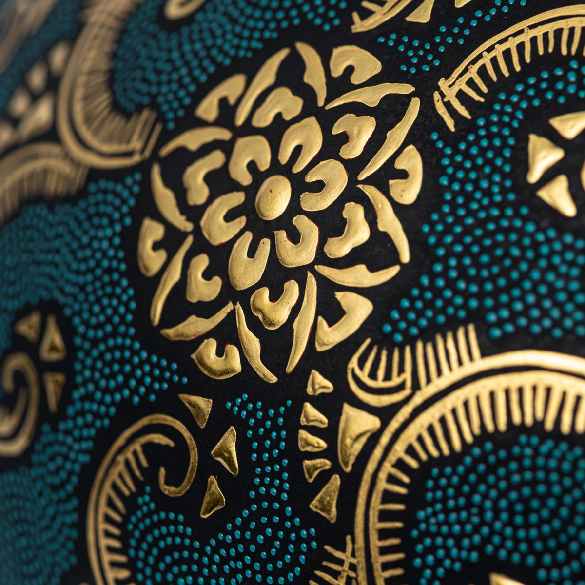 Morikin Floral Arabesque Aochibu Runde Vase