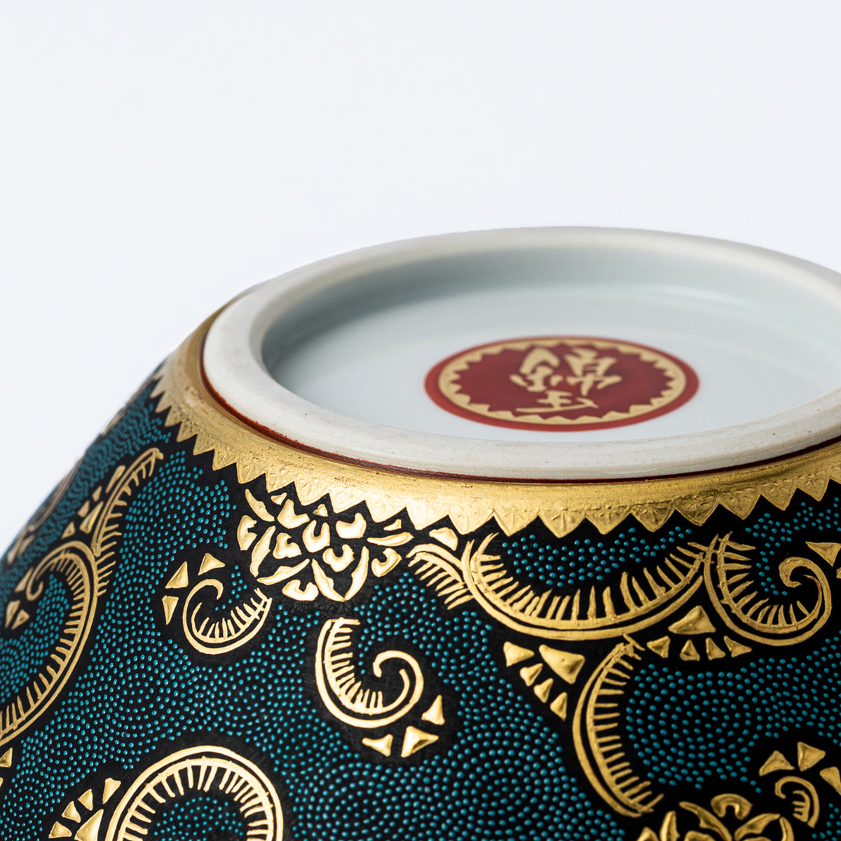 Morikin Floral Arabesque Aochibu Runde Vase