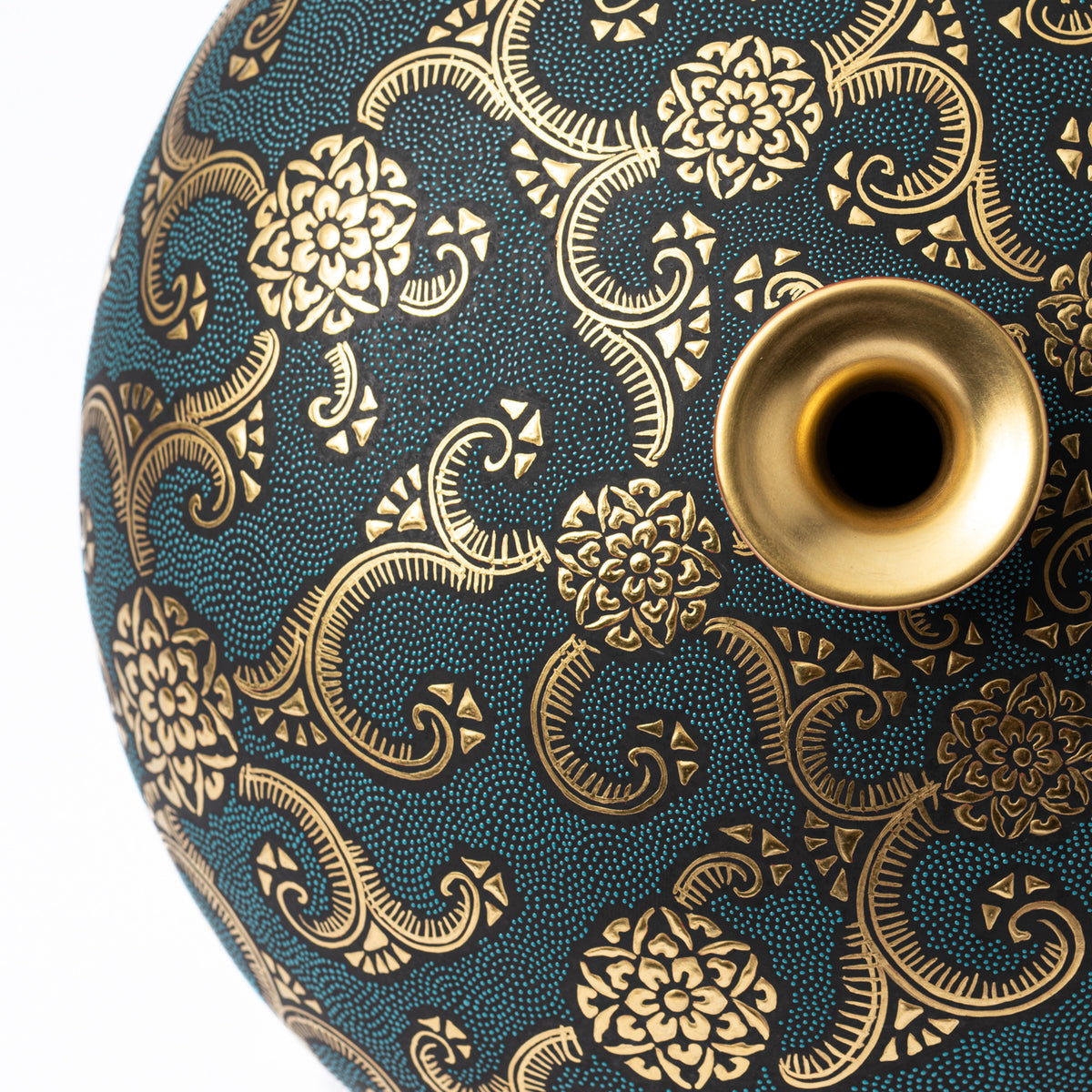 Morikin Floral Arabesque Aochibu Runde Vase
