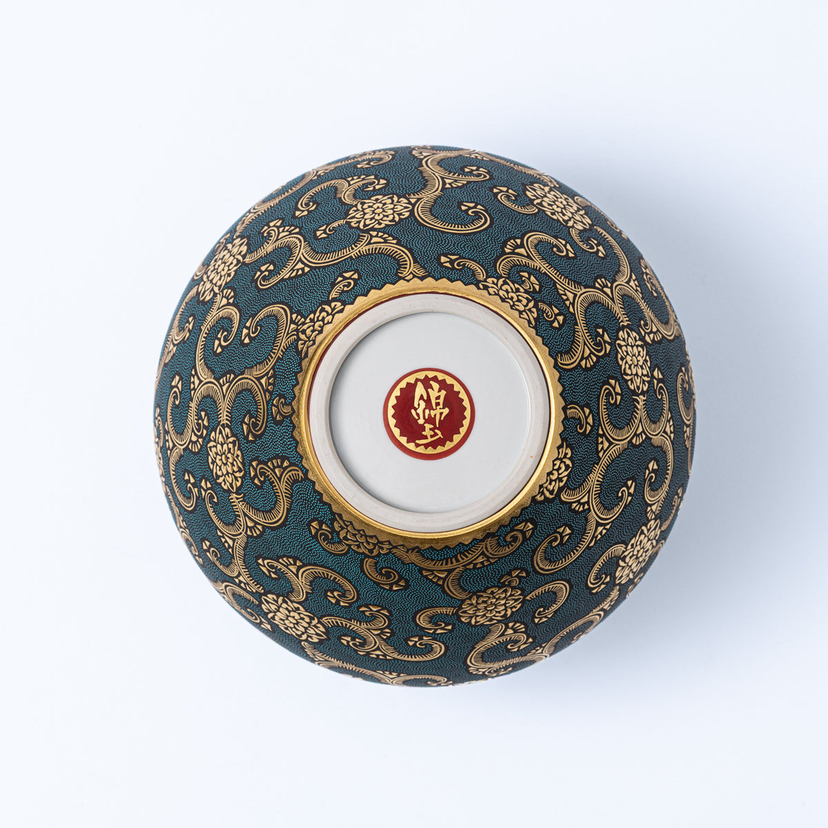 Morikin Floral Arabesque Aochibu Runde Vase